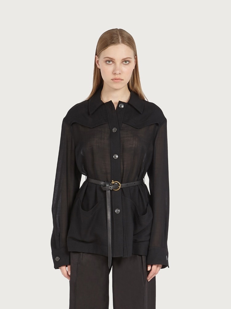 WOOL GAUZE JACKET - 2