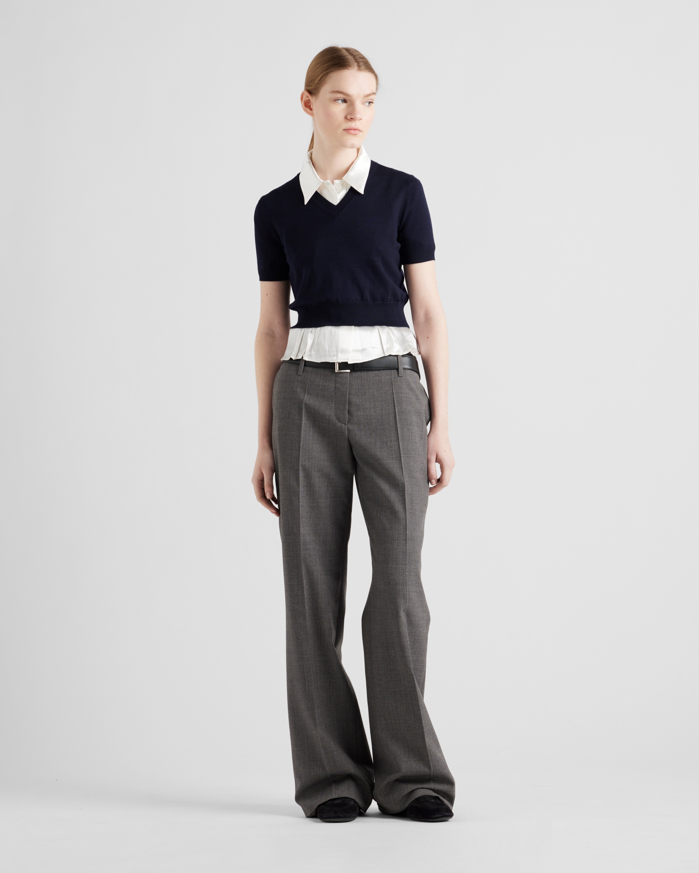 Short-sleeved satin shirt - 2