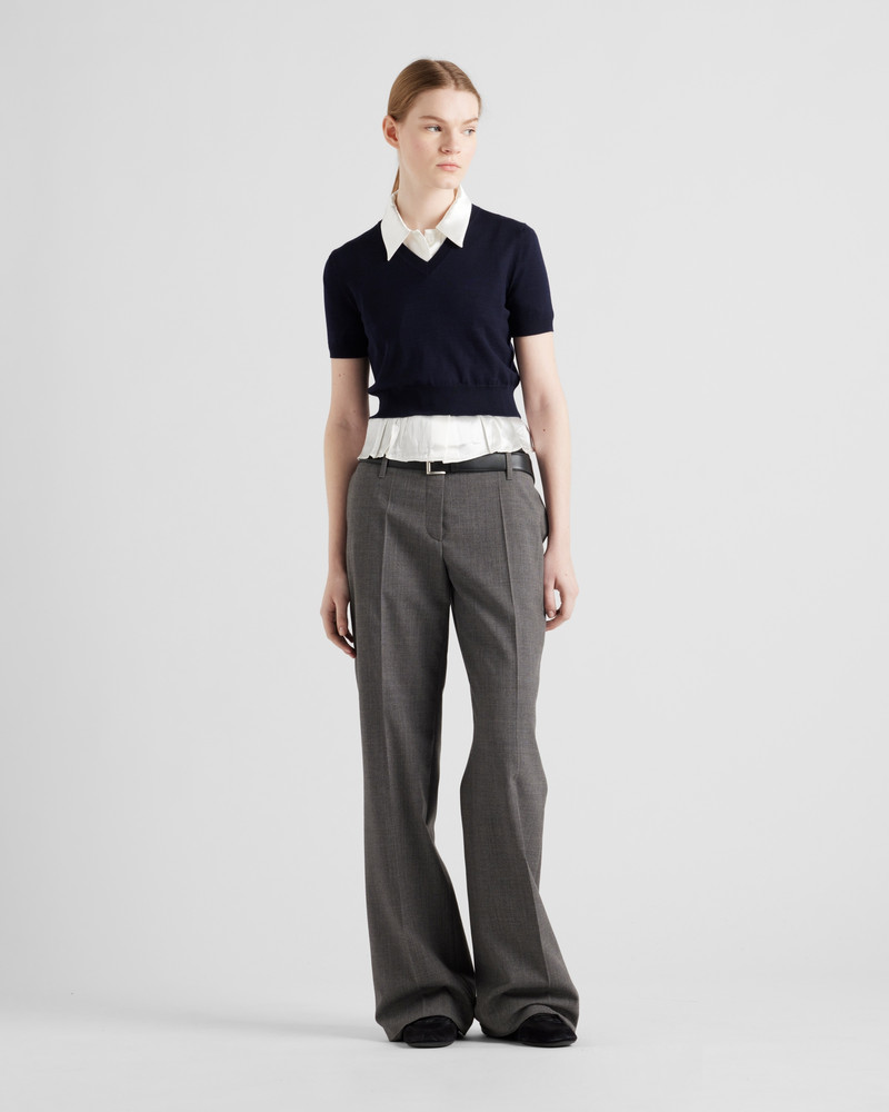 Prada Short-sleeved satin shirt outlook