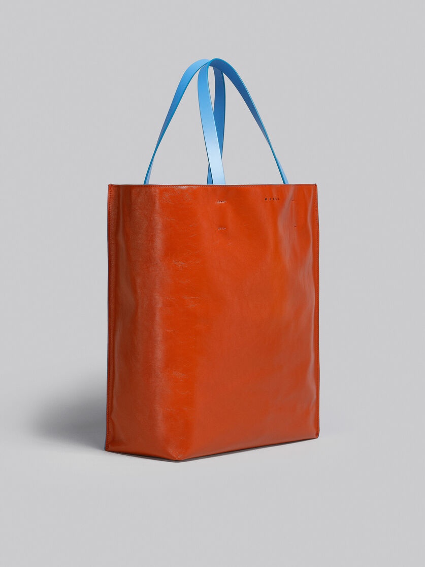 MUSEO SOFT LARGE BAG IN BROWN AND BLUE LEATHER - 6