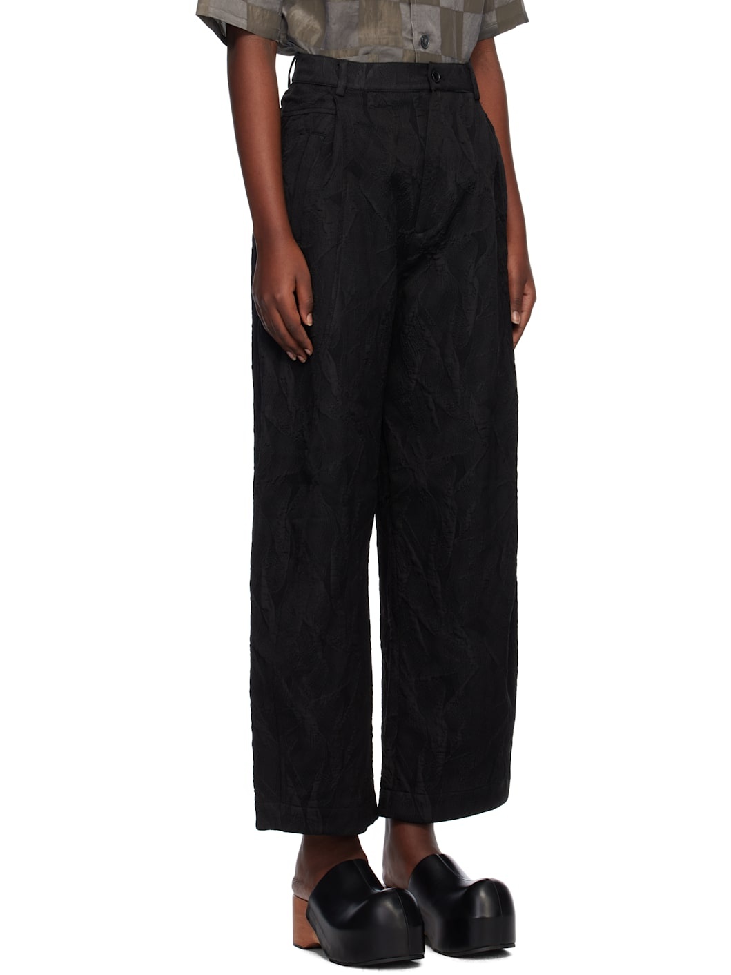 Black Shade Suiting Trousers - 2