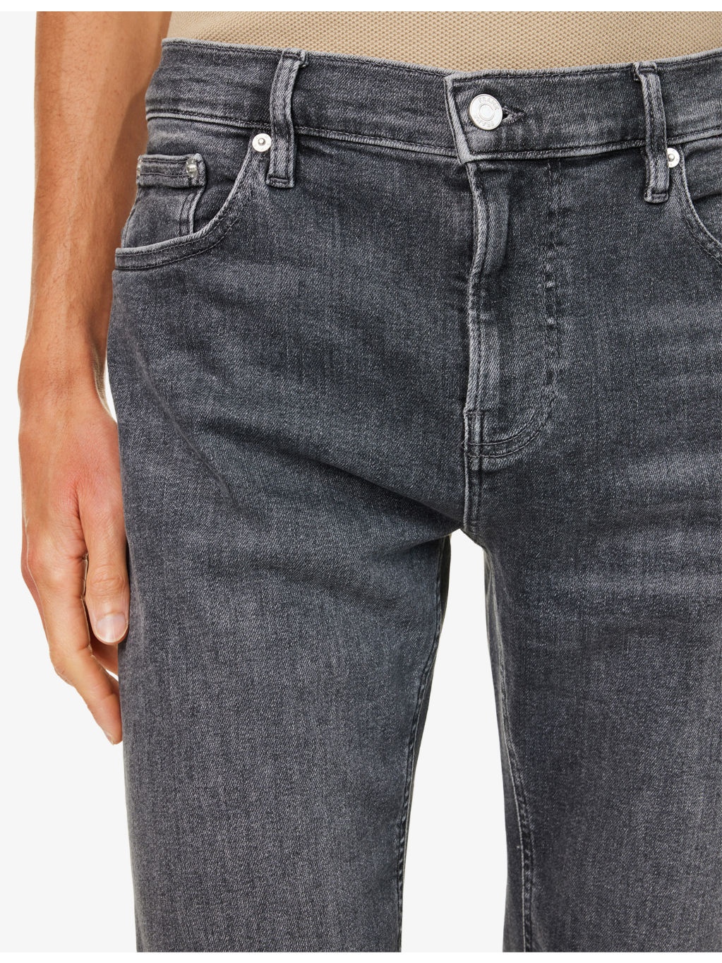 L'homme Athletic Straight Slim-Fit Stretch-Denim Jeans - 5