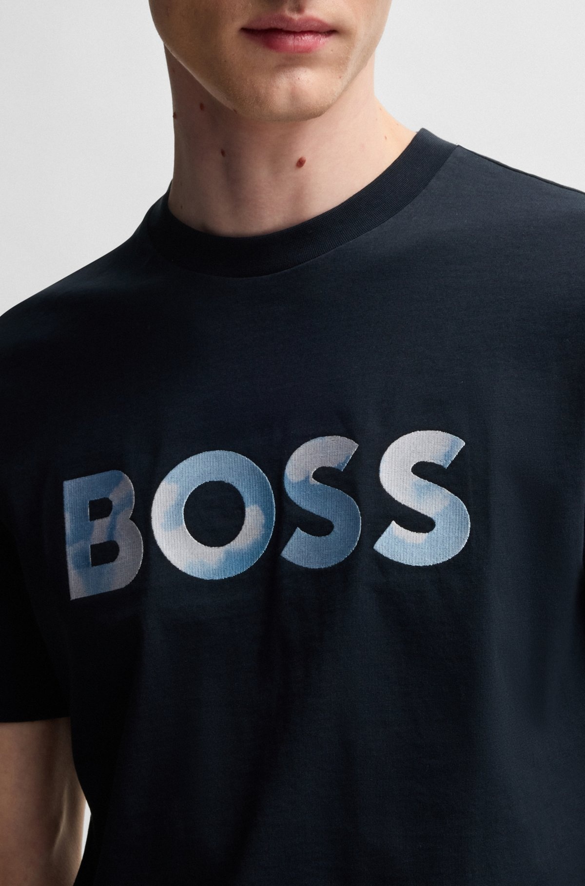 COTTON-JERSEY REGULAR-FIT T-SHIRT WITH SCRIPT LOGO - 4