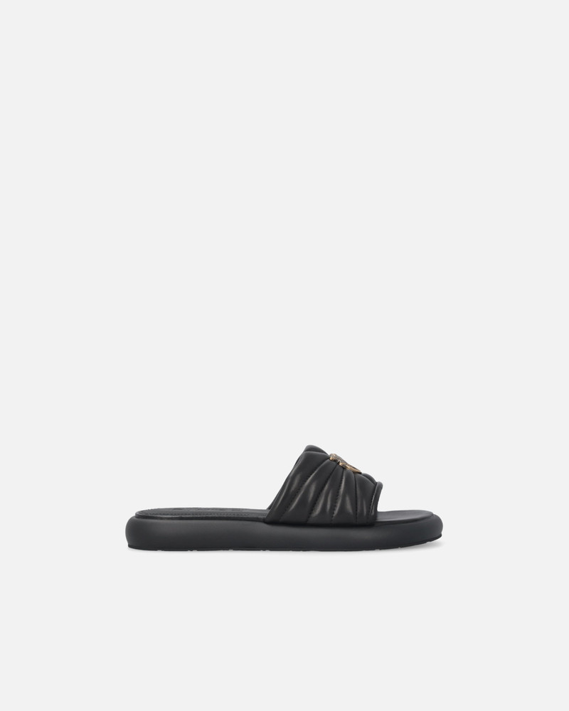 PERFORATED NAPPA LEATHER SLIP-ON SANDALS WITH LOVE BIRDS LOGO 1