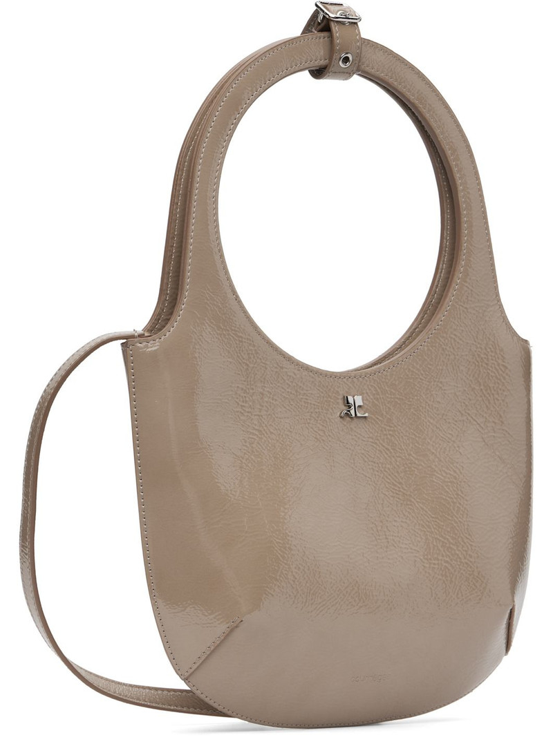 courrèges Taupe Holy Naplack Leather Bag outlook