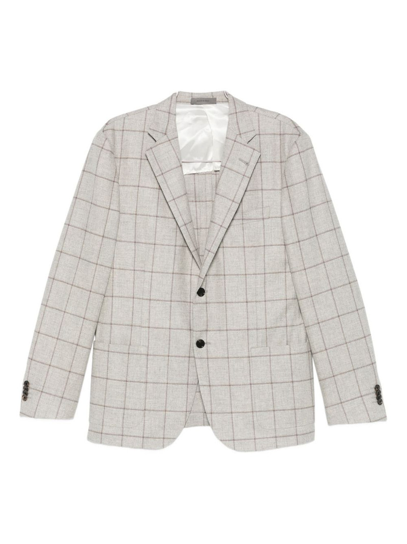 checked single-breasted jacket 1