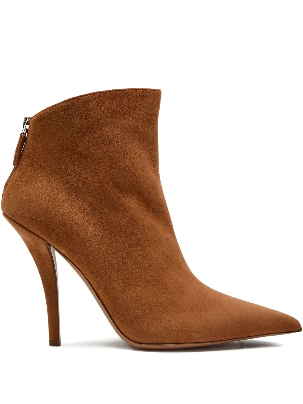105mm suede pointed-toe ankle boots - 1