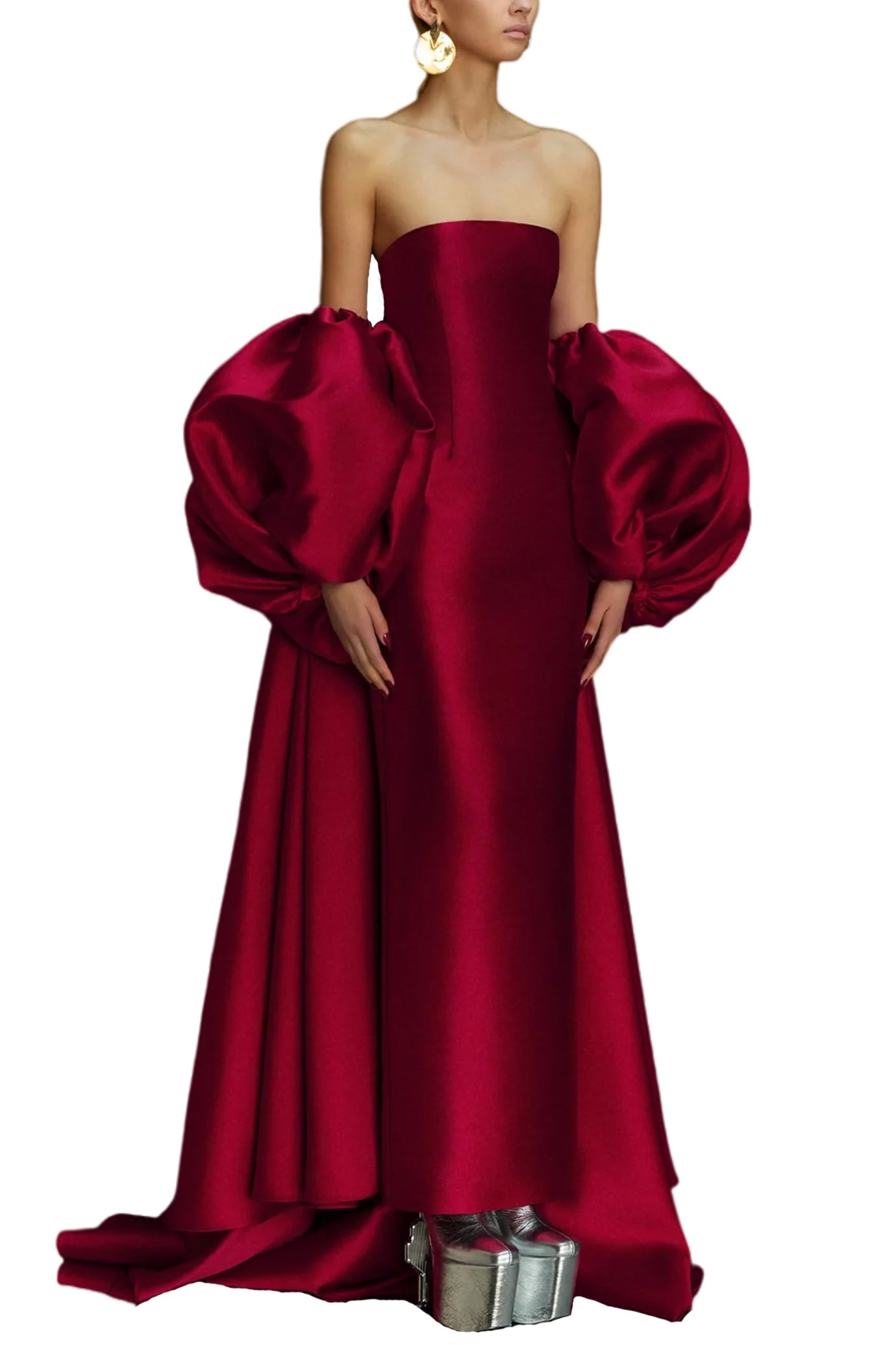 LEA PUFF-SLEEVED MAXI DRESS - 2