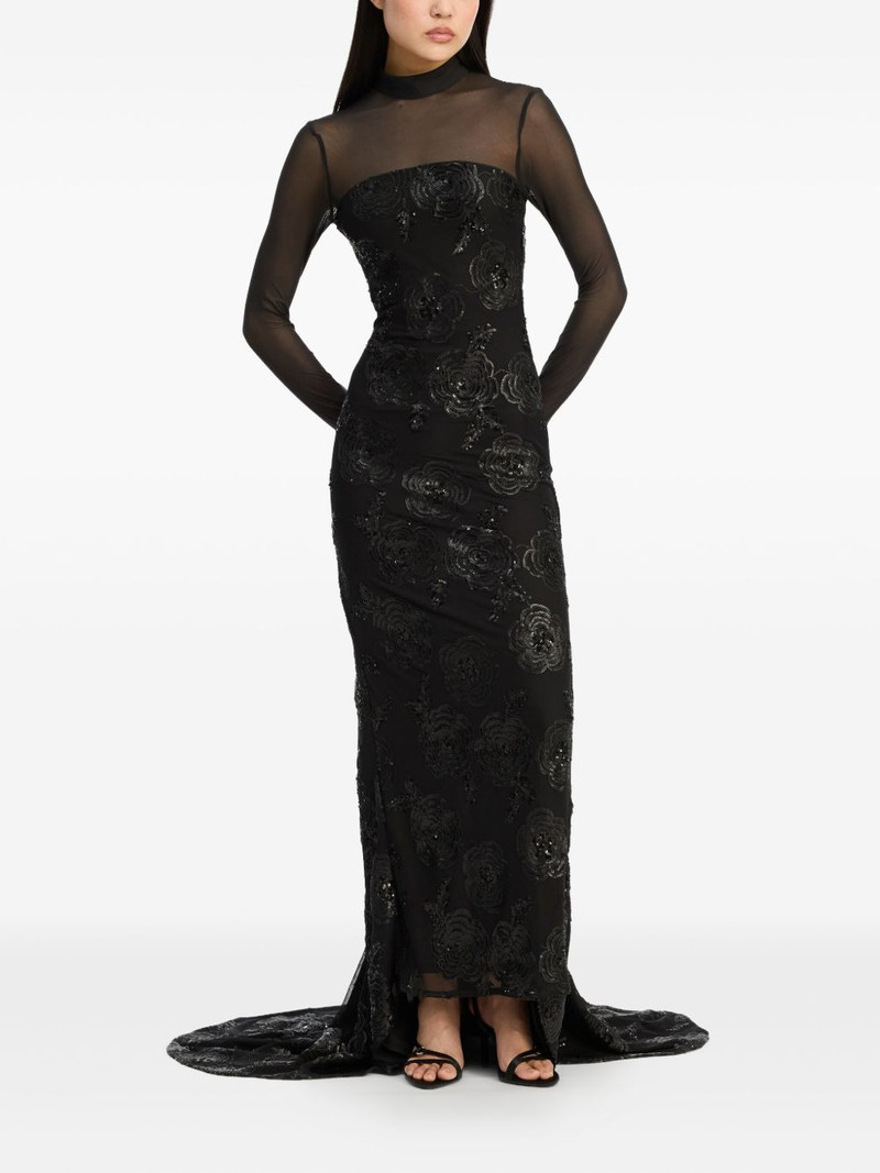 ROTATE sequin floral-embellishment maxi dress outlook