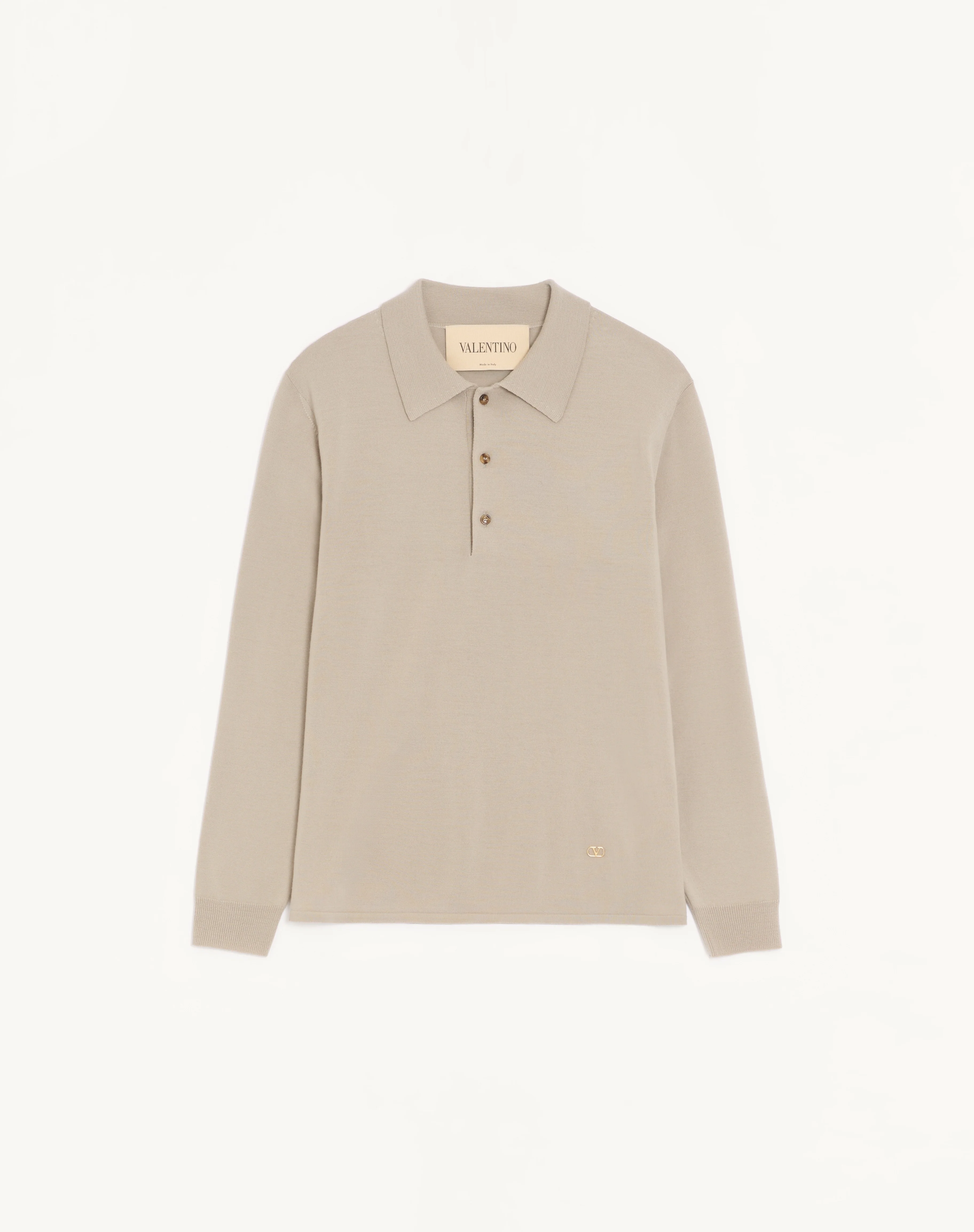 VALENTINO WOOL POLO SHIRT WITH VLOGO - 1
