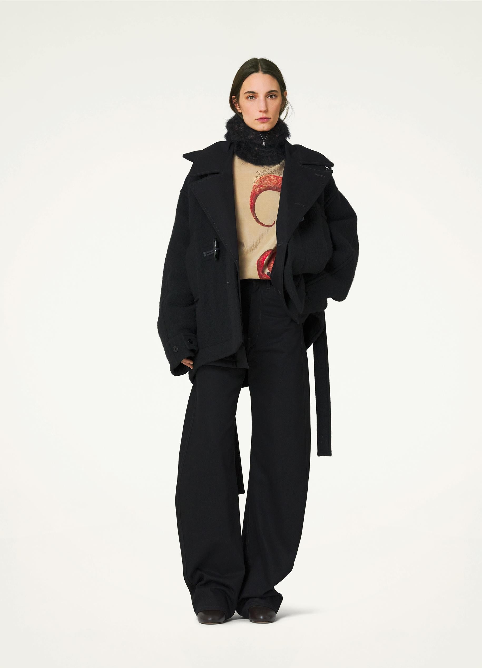 SHORT BATHROBE DUFFLE COAT - 7