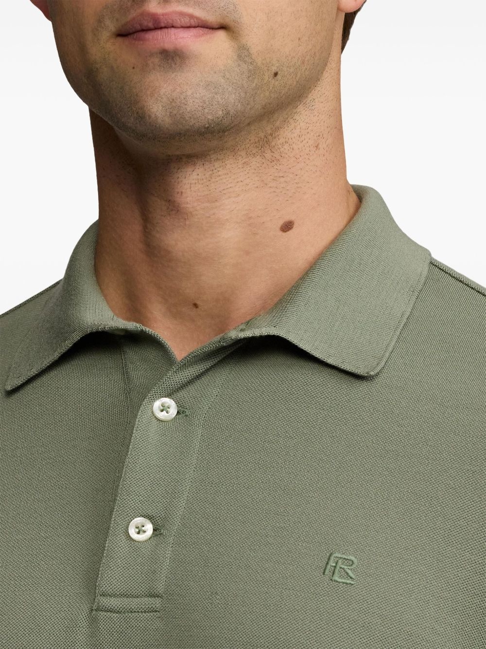 logo-embroidered polo shirt - 6