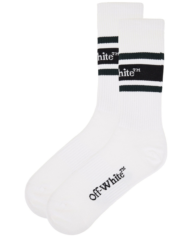 Off-White Stripes Logo Socks outlook