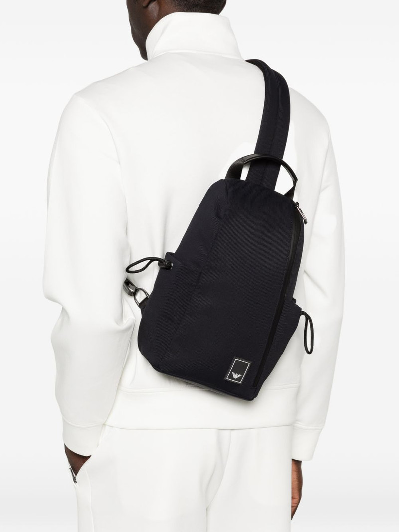 EMPORIO ARMANI logo-patch backpack outlook