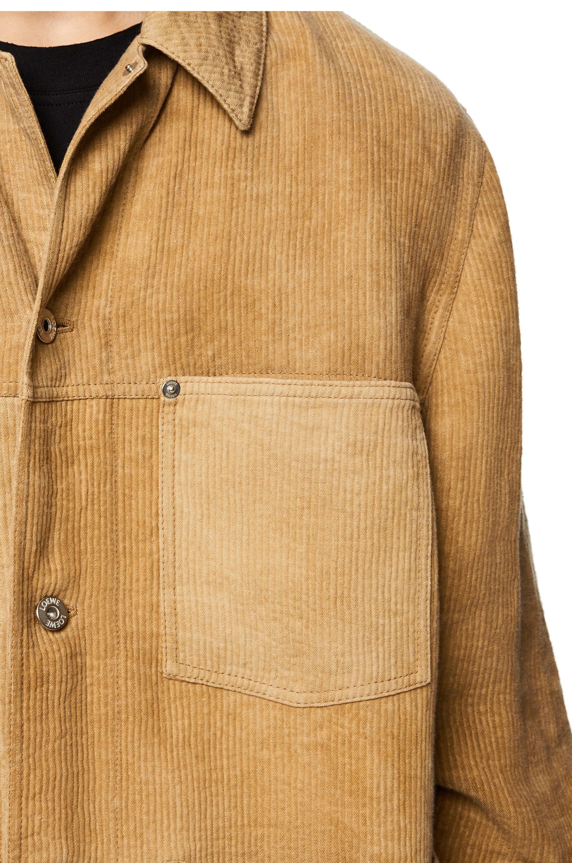 Corduroy workwear jacket in linen - 5