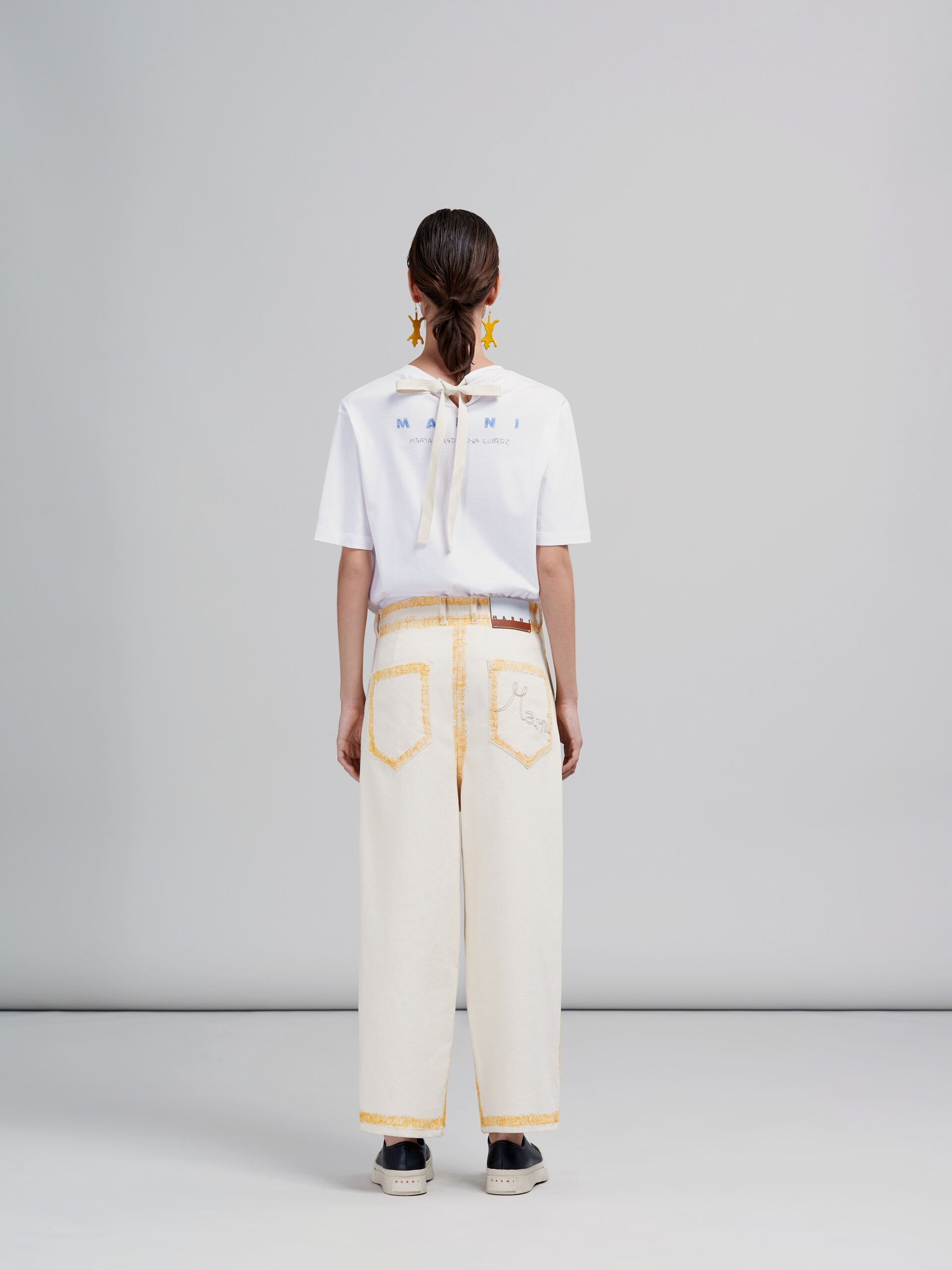 BEIGE DENIM TROUSERS - 3