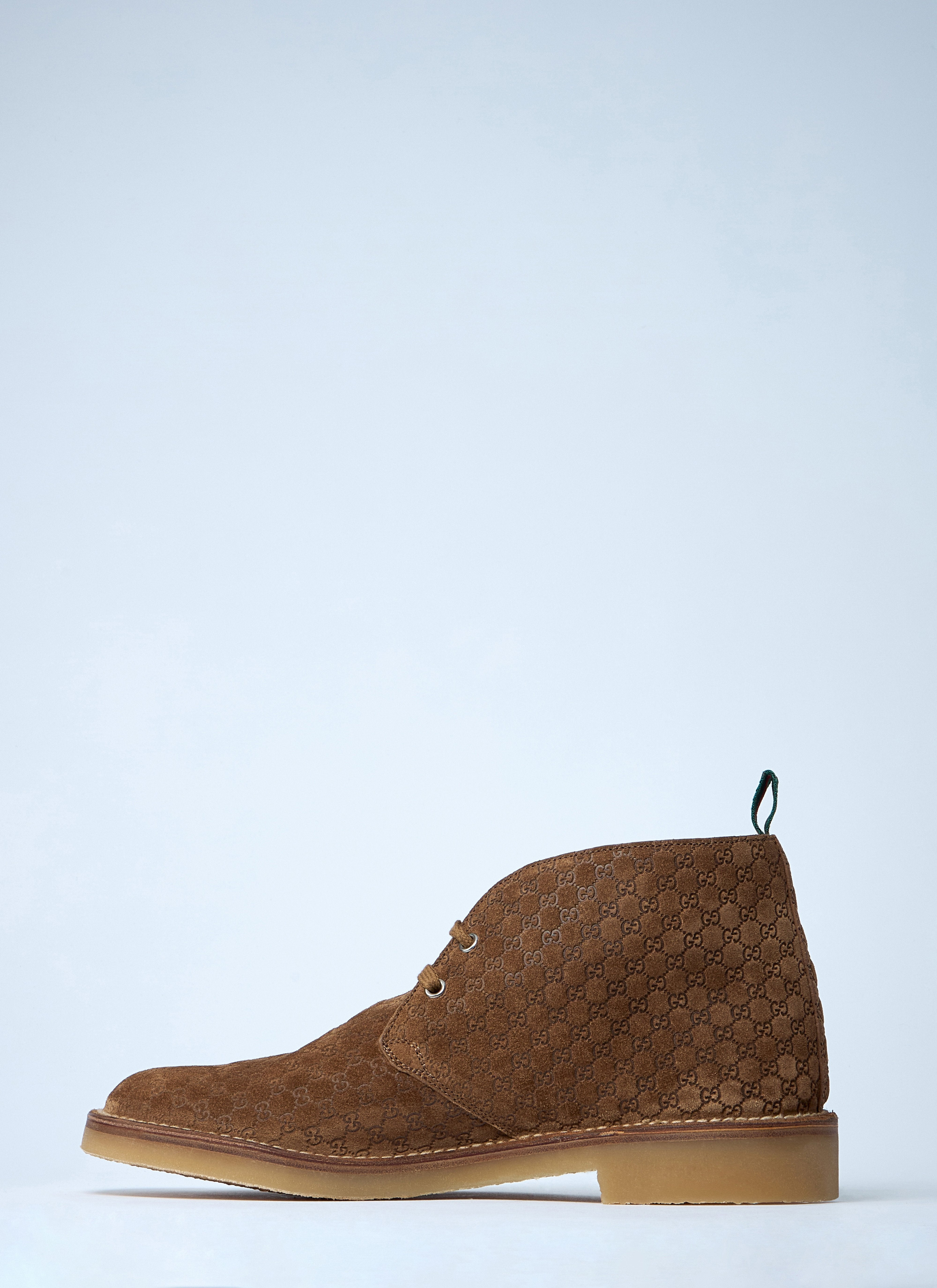 Gucci Men Gg Suede Boots - 4
