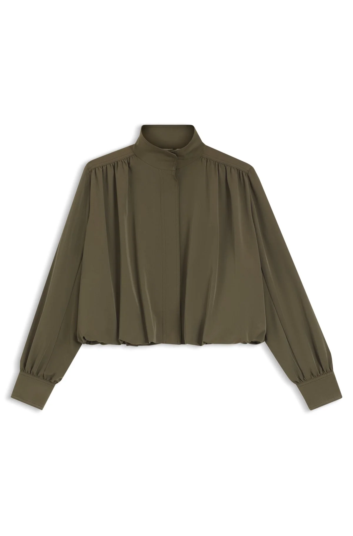 RELAXED-FIT BLAZER WITH BALLOON HEM - 1