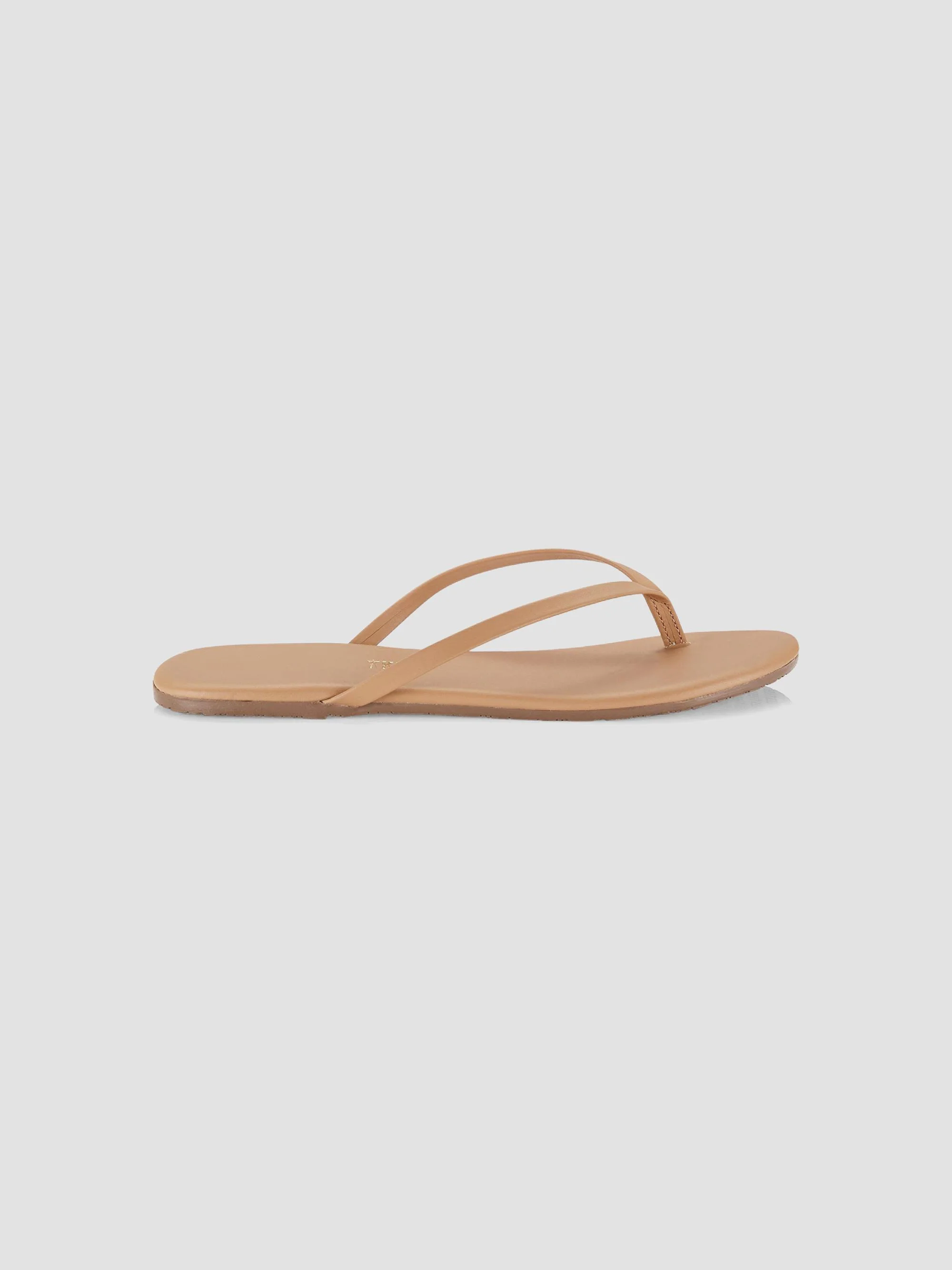 Women's Foundations Matte Leather Flip Flops - Coco Butter - 1