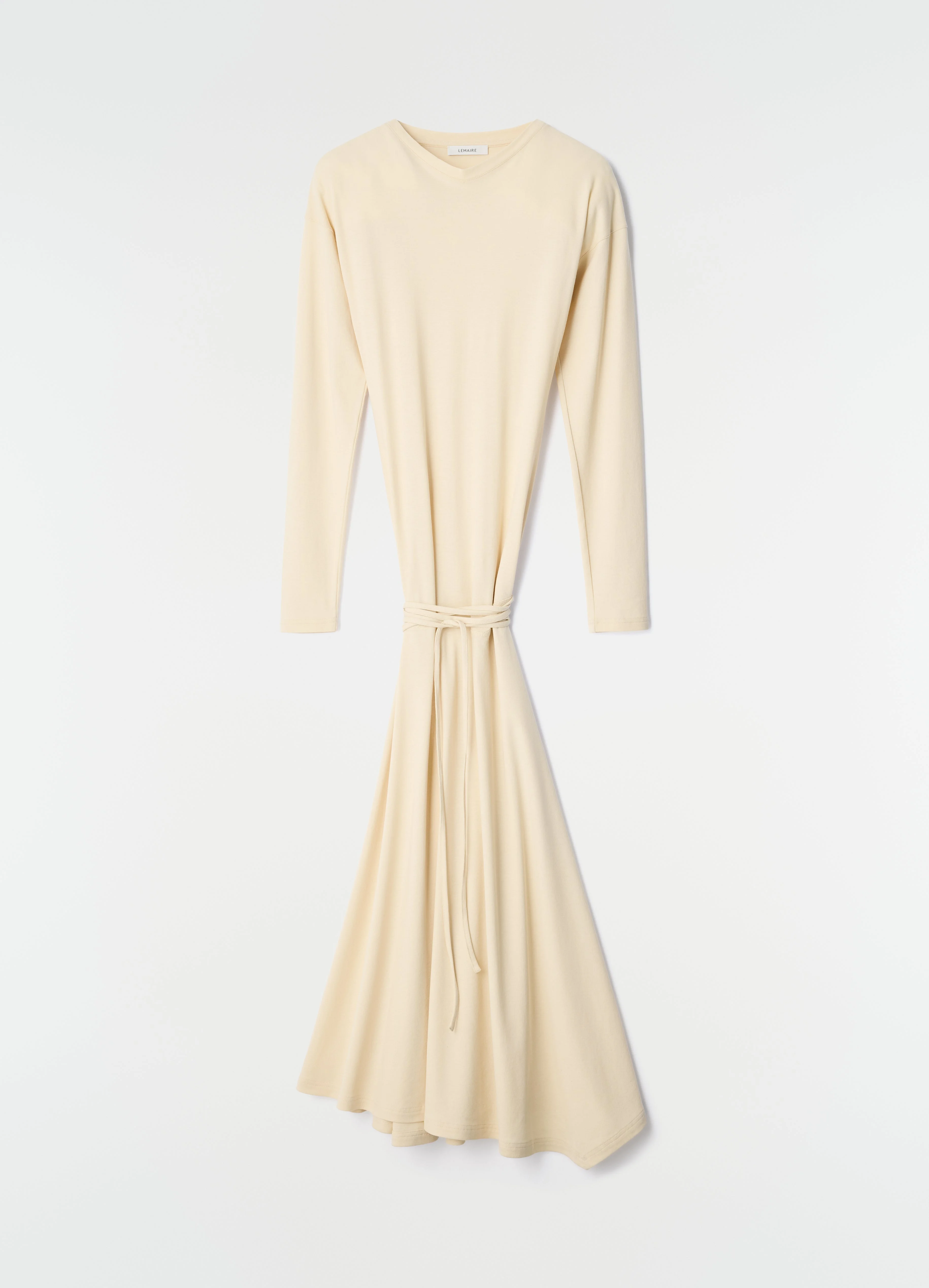 FLUID LONG-SLEEVE DRESS IN SILKY JERSEY CREPE - 1