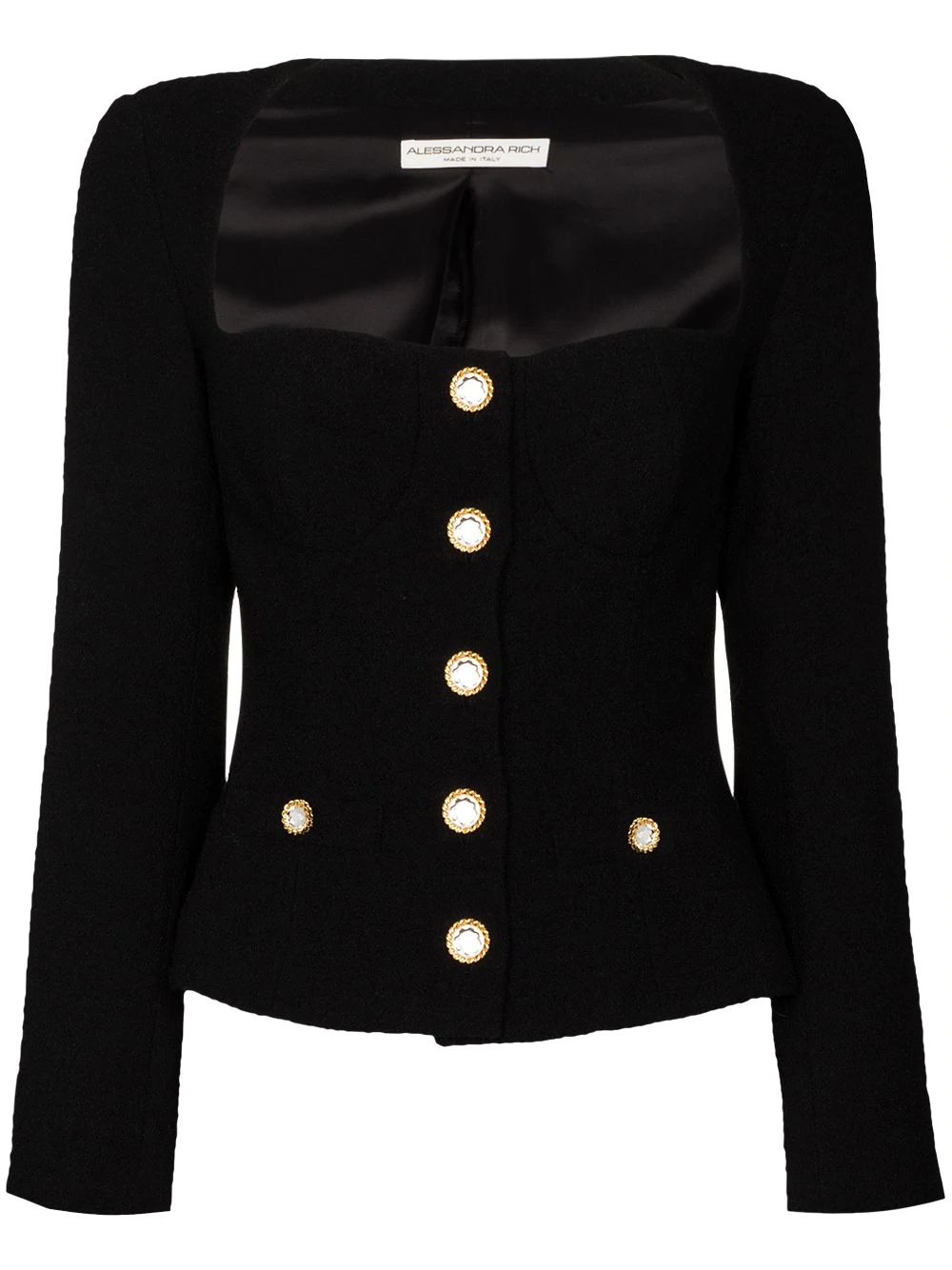 square-neck blazer jacket - 1