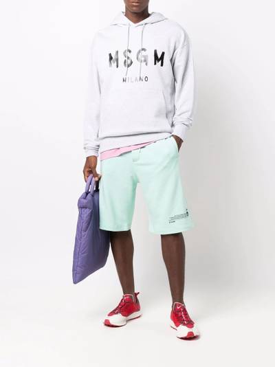 MSGM logo print hoodie outlook