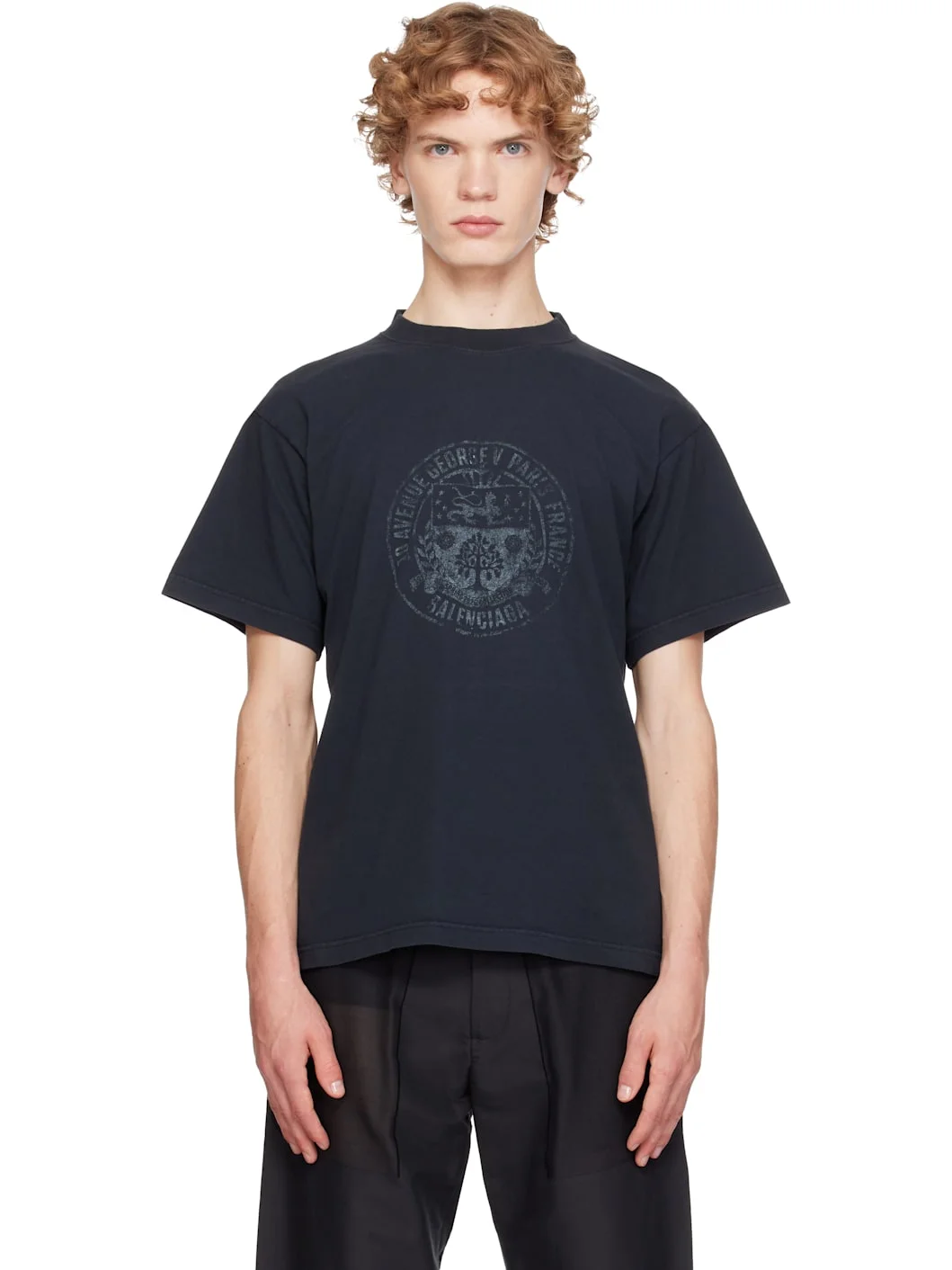 Black Standard Address Crest T-shirt - 1
