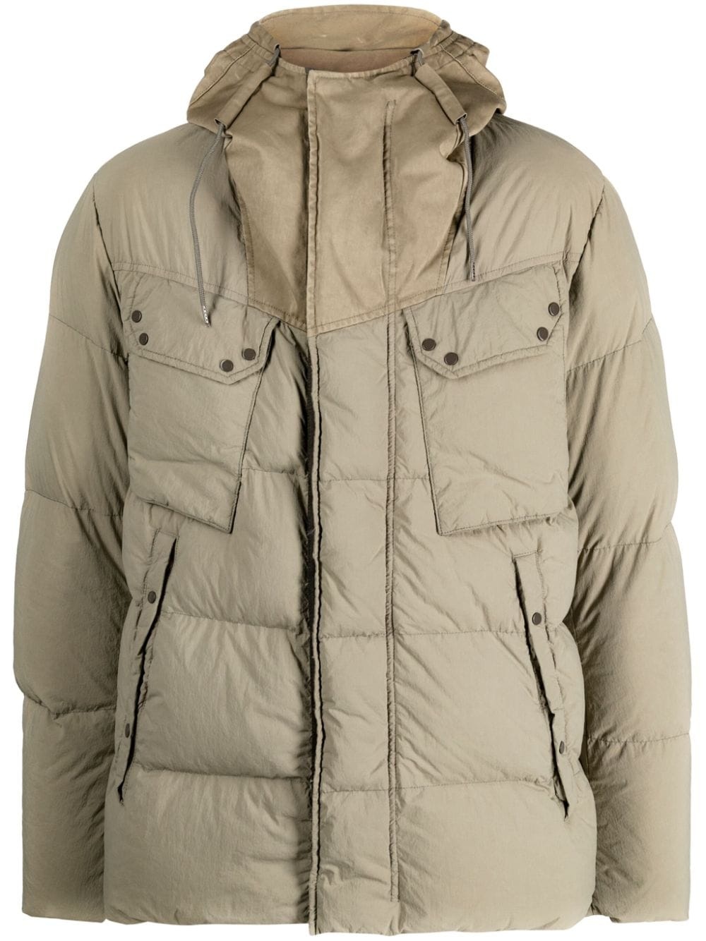 hooded down puffer jacket - 1