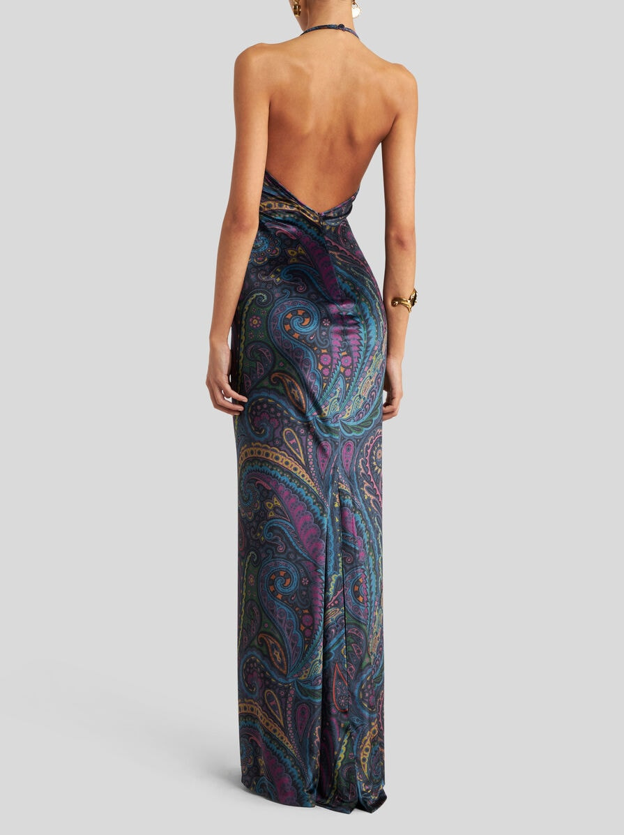 LONG DRESS WITH PAISLEY PRINT - 4