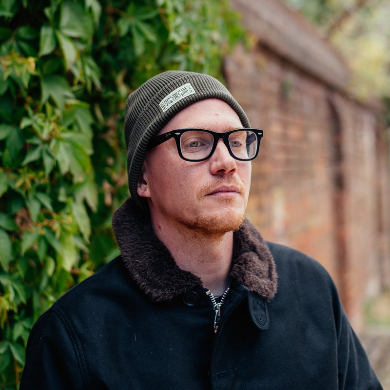 Iron Heart IHG-081-OLV 100% Cotton Ribbed Beanie - Olive outlook