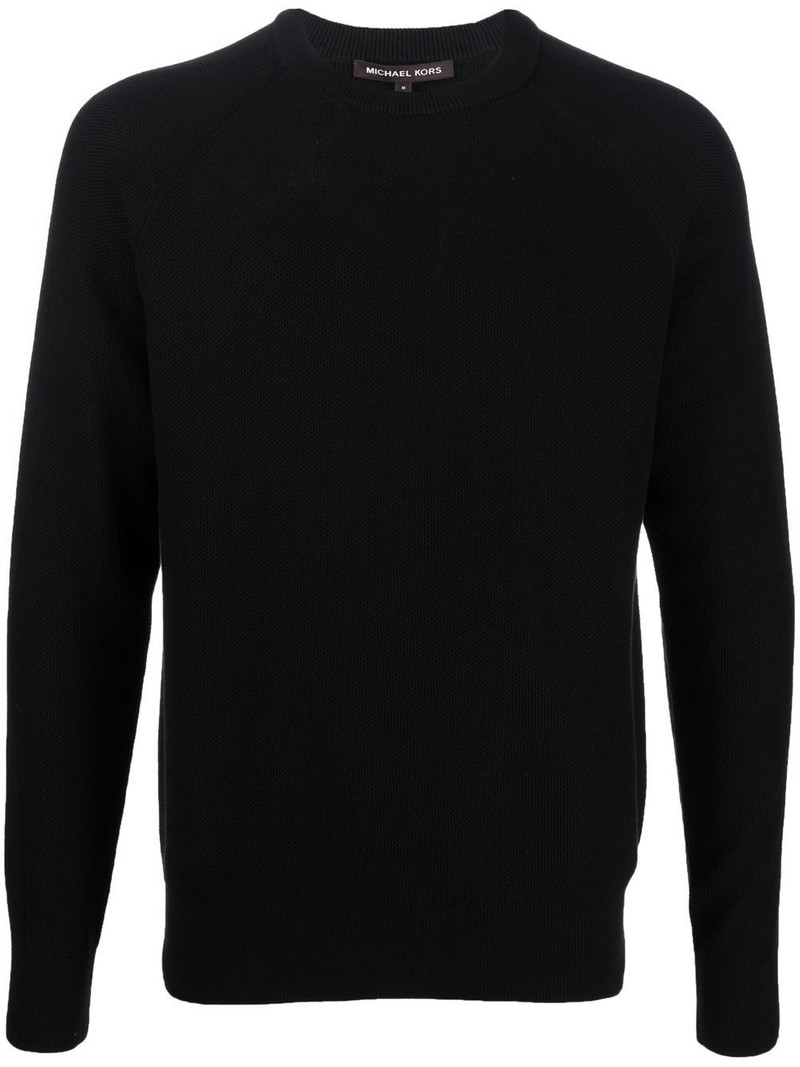 bird's eye crew-neck jumper 1
