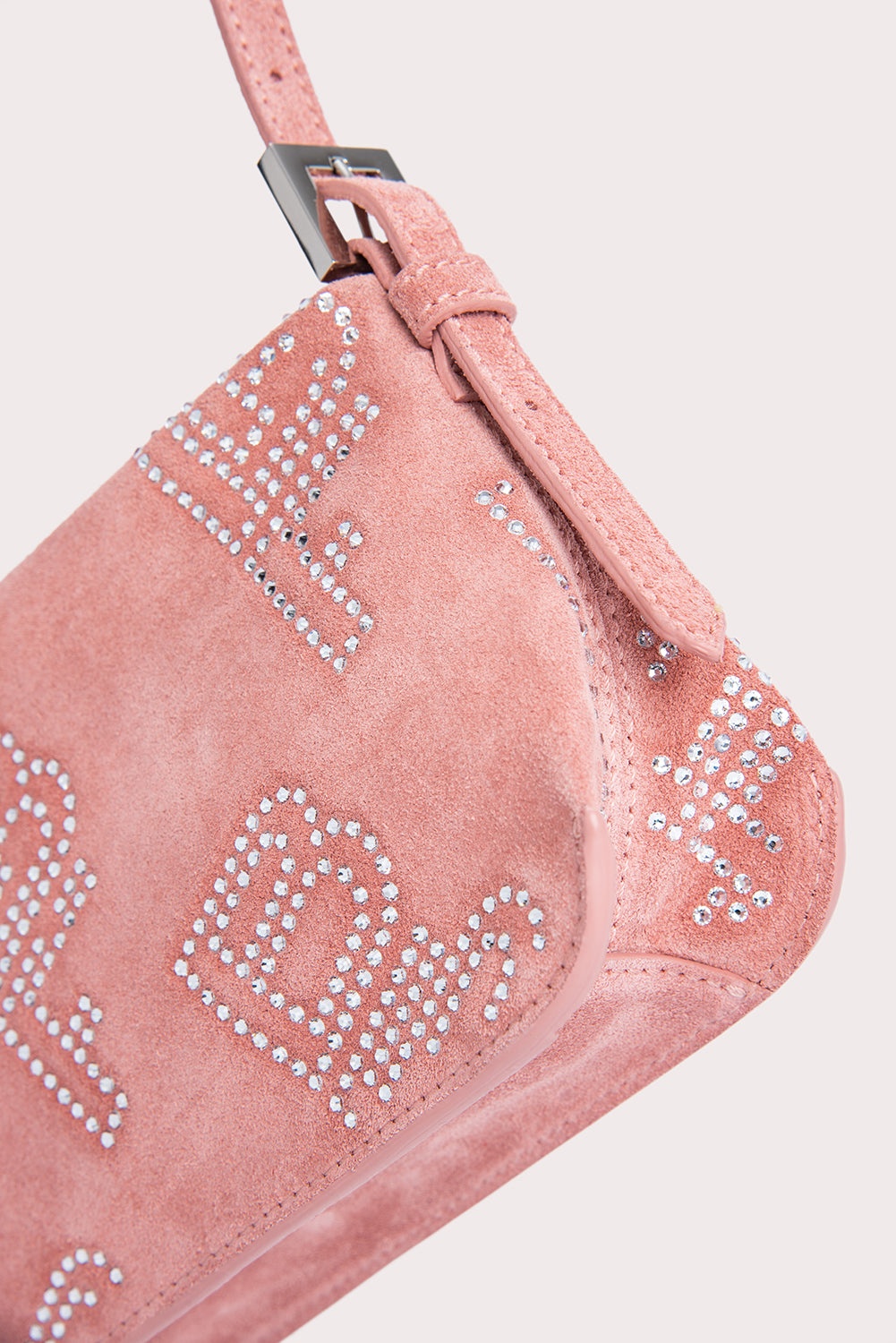 Dulce Salmon Suede and Crystals - 6