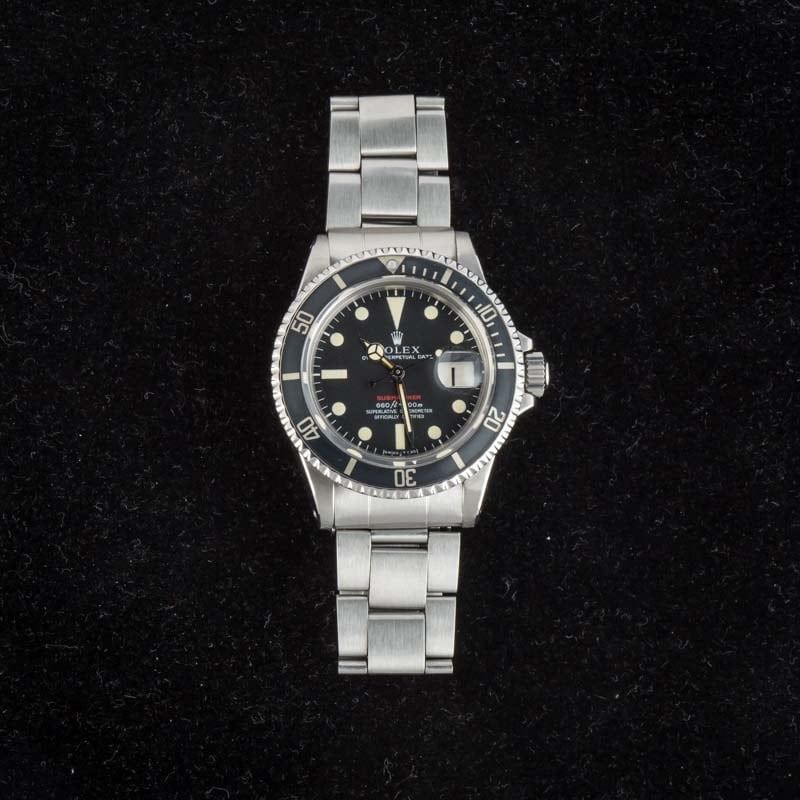 Vintage Rolex Red Submariner Ref 1680 Stainless Steel - 11
