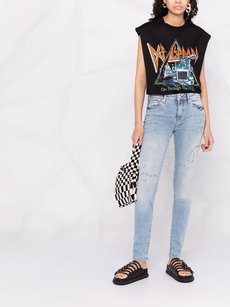 Moschino distressed-effect skinny jeans outlook