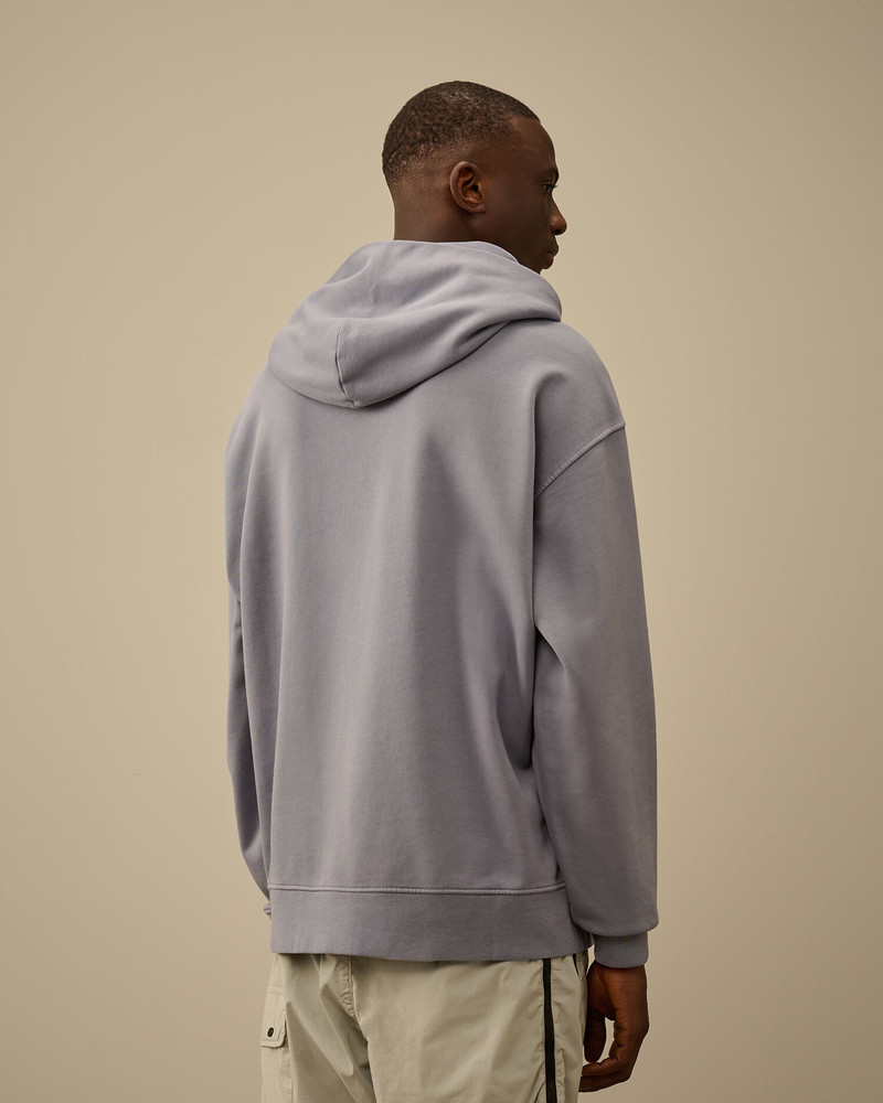 Cotton Diagonal Fleece Hooded Sweatshirt 4