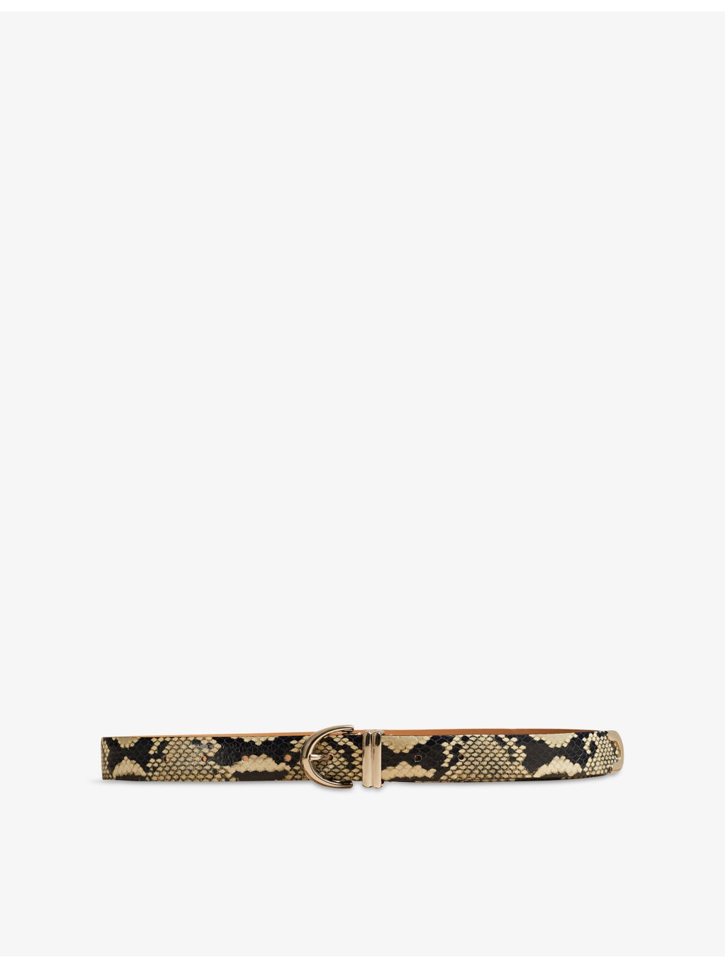 Bambi Python-Embossed Leather Belt - 1