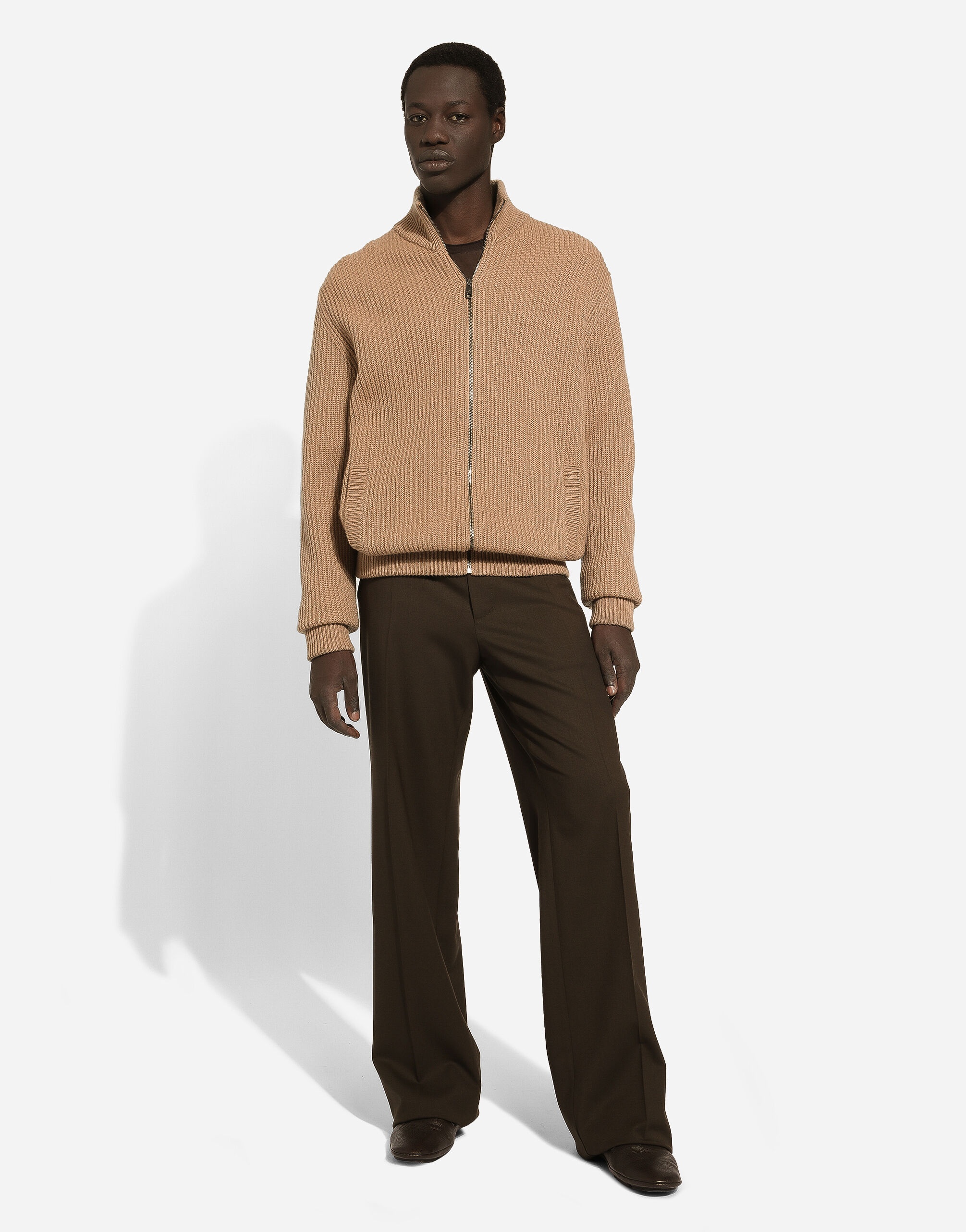 Zip-up cashmere sweatshirt with high neck - 2