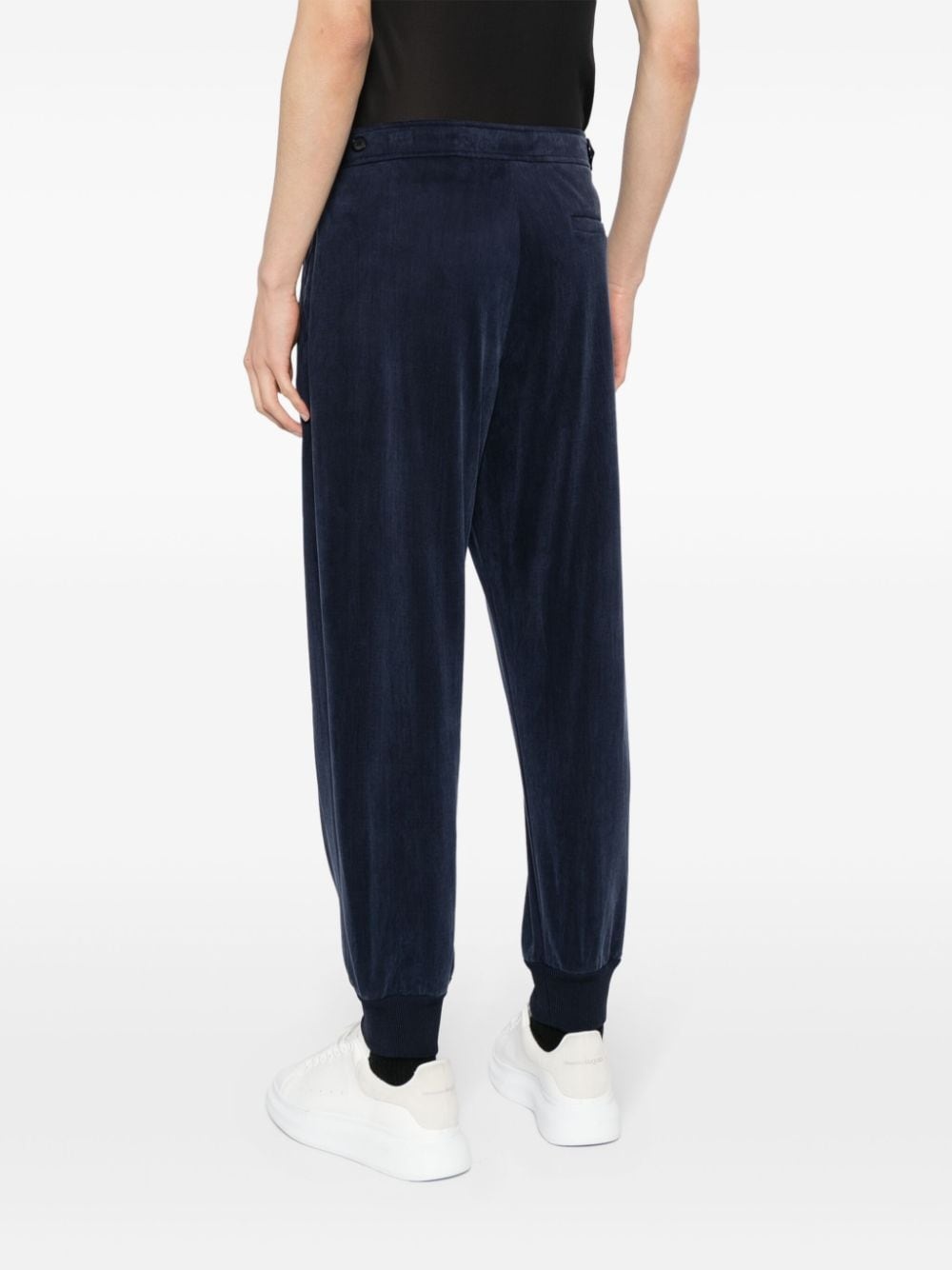 jersey tapered track pants - 4