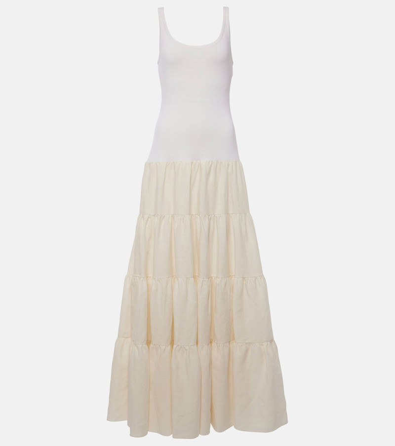 Pozas tiered linen maxi dress 1