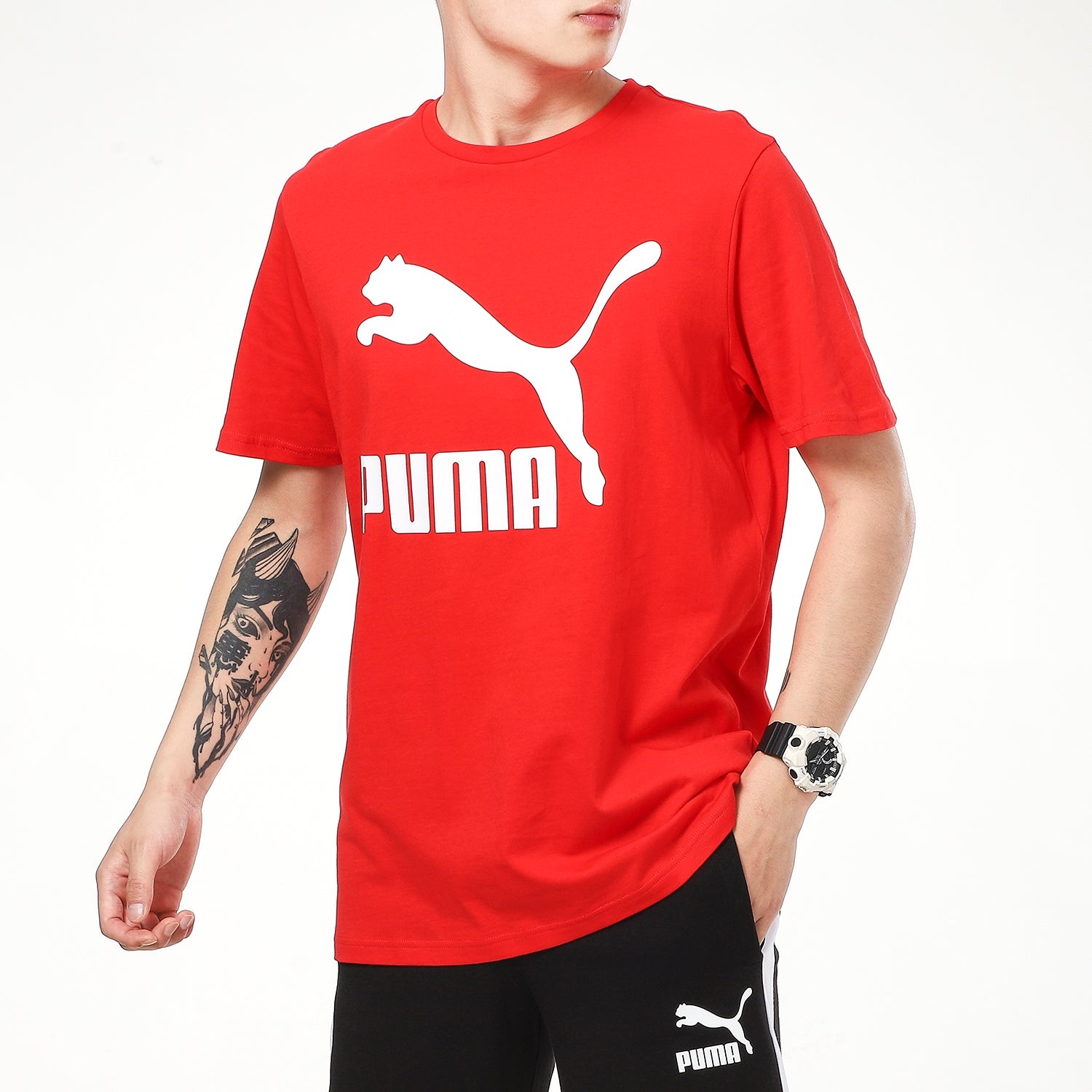 PUMA Classics Logo T-Shirt 'Red' 532279-11 - 5
