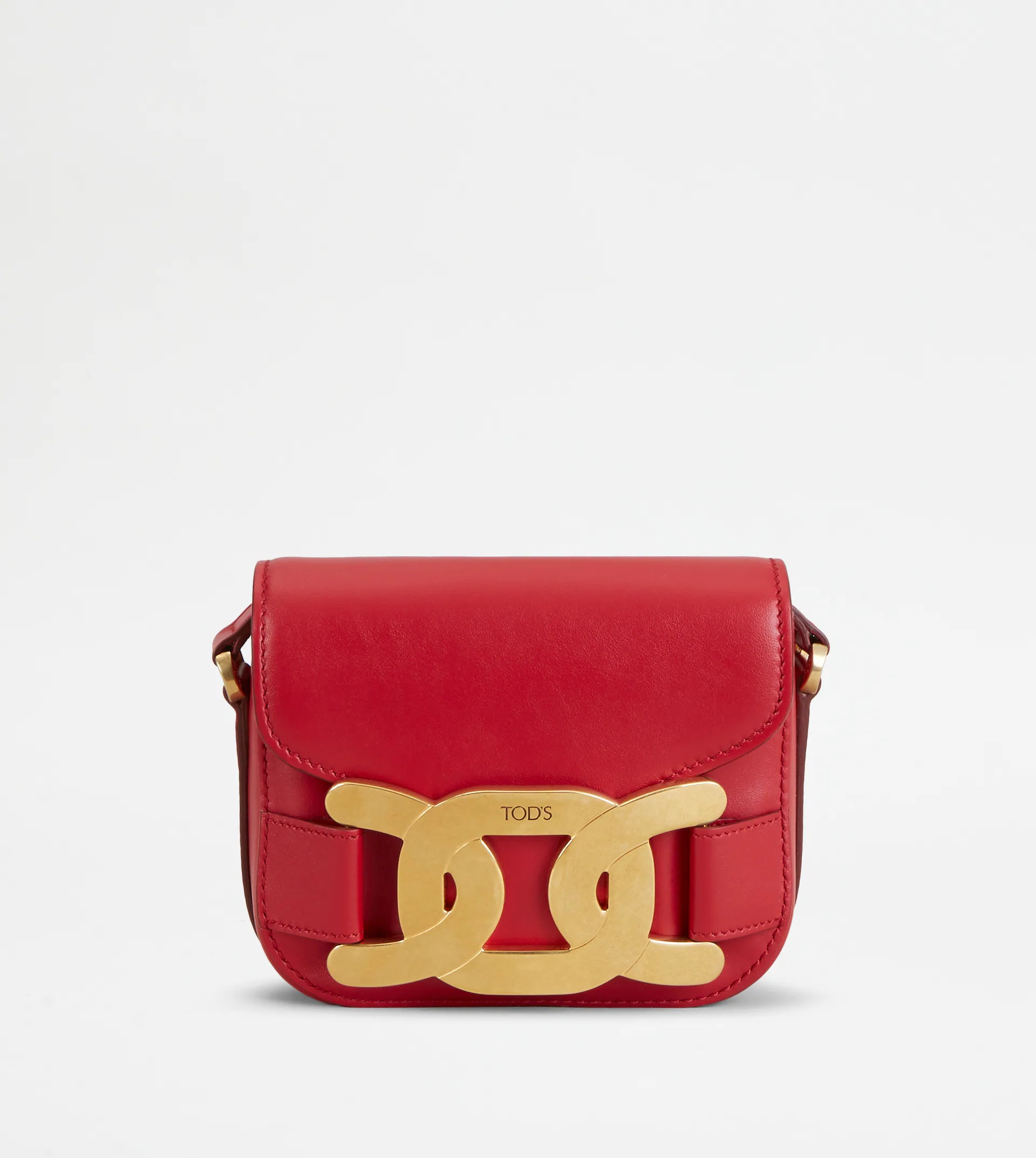 SHOULDER BAG IN LEATHER MINI - RED - 1