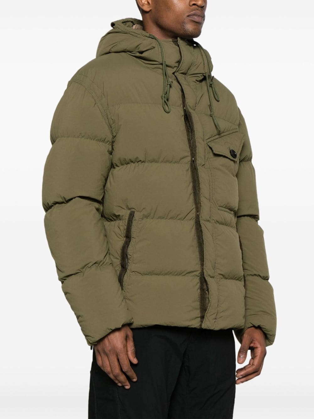 hooded duck-down jacket - 3