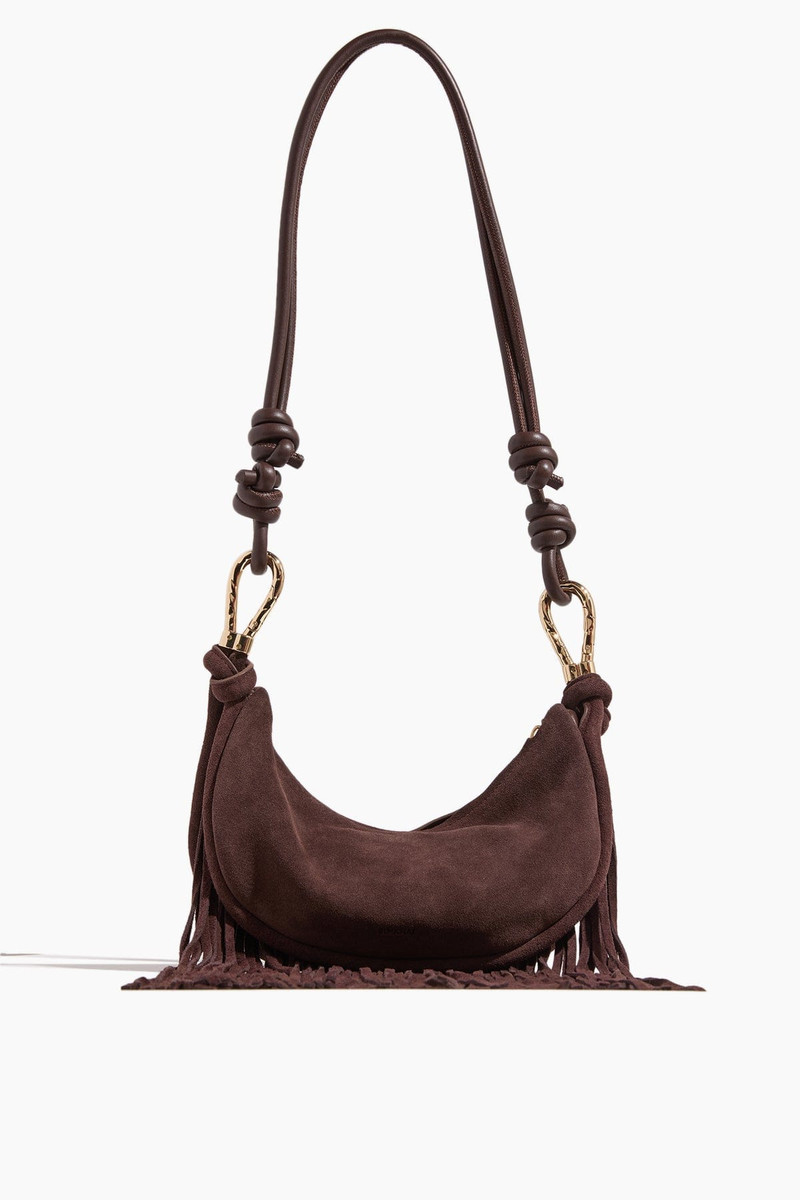 Avery Fringe Suede Crossbody Bag in Cacao 1