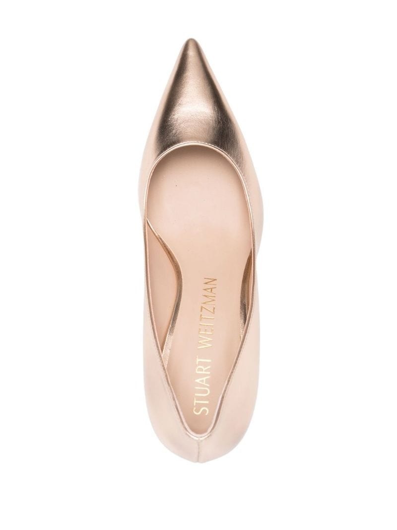 90mm metallic-effect pointed pumps - 4
