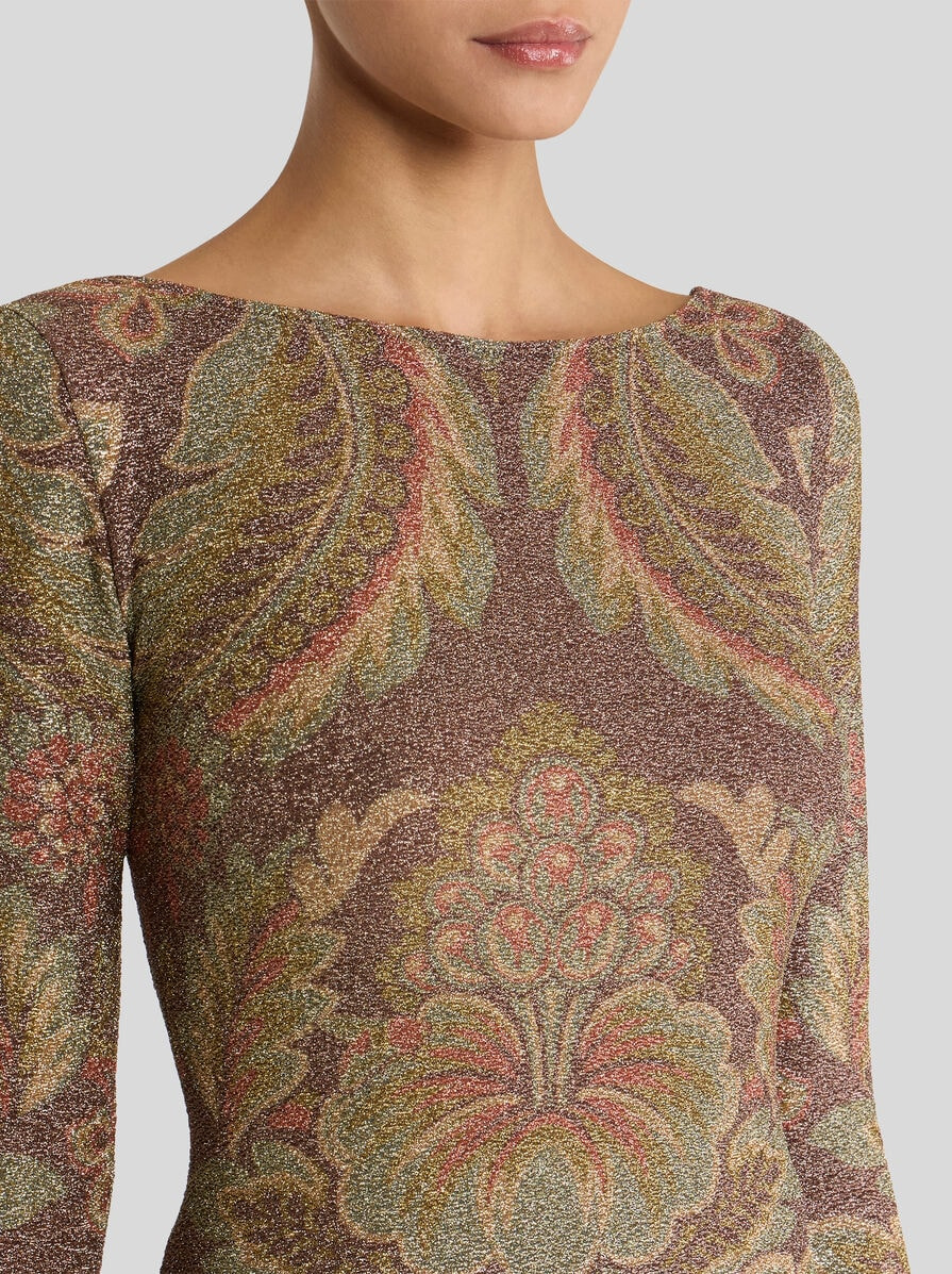 JERSEY SWEATER WITH FLORAL MOTIF - 3