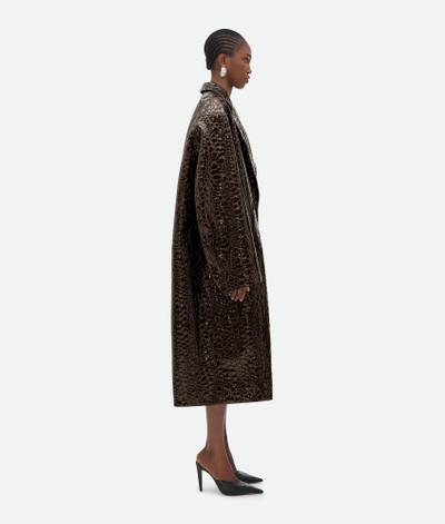 Bottega Veneta Oversized Fit Embossed Leather Coat outlook