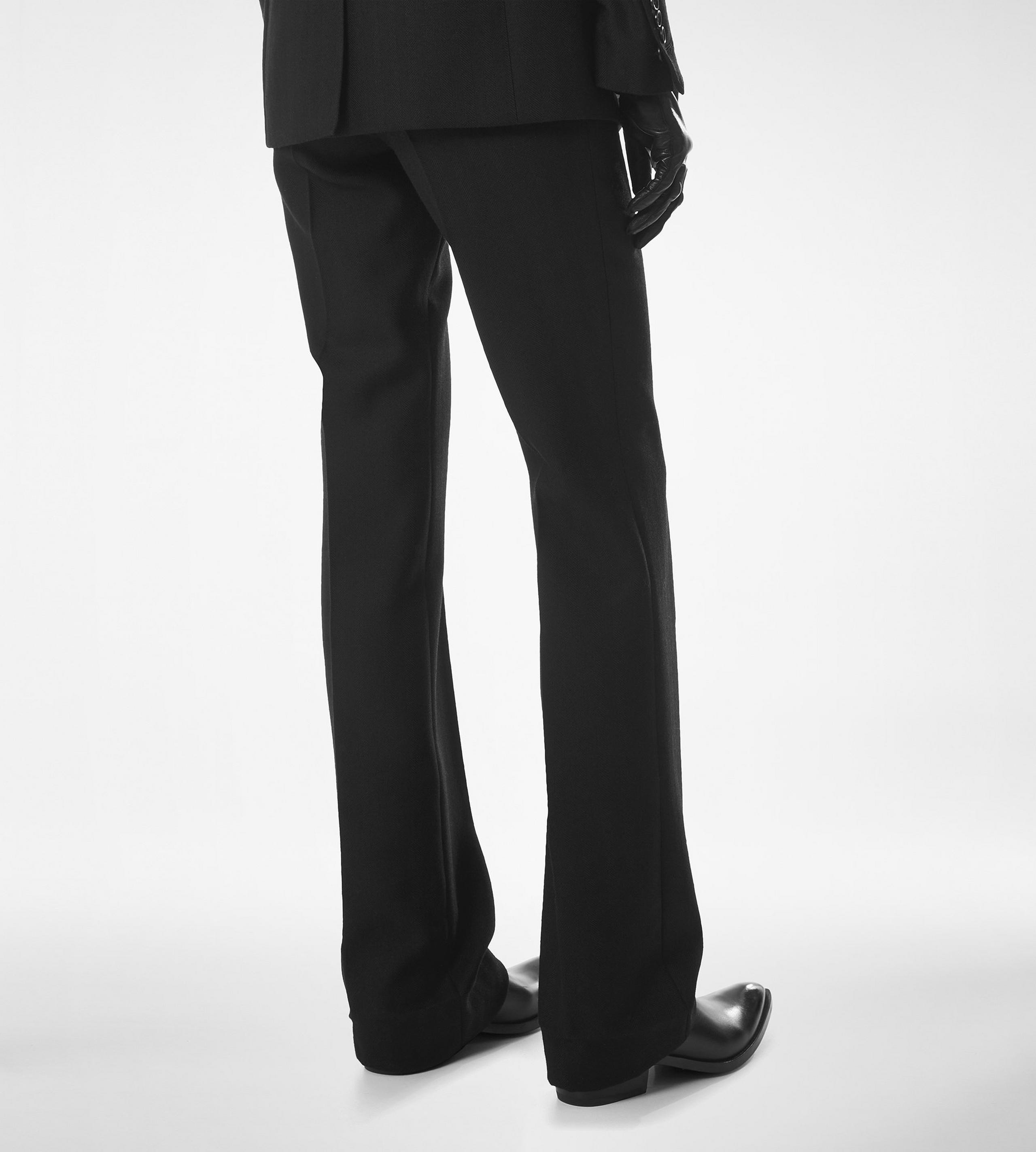 SHARP HERRINGBONE TAILORED STRAIGHT PANTS - 5