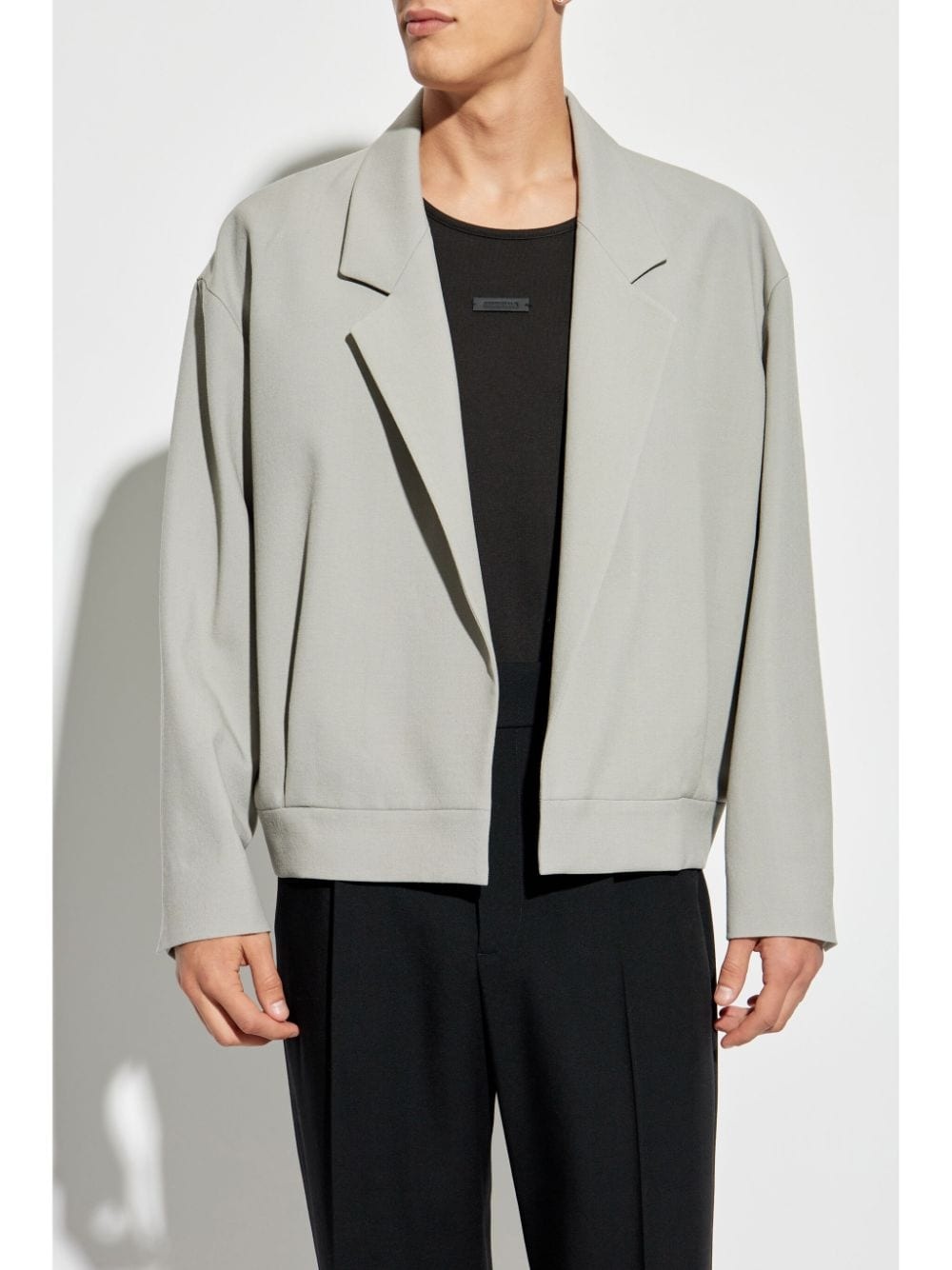 notch-lapel bomber jacket - 3