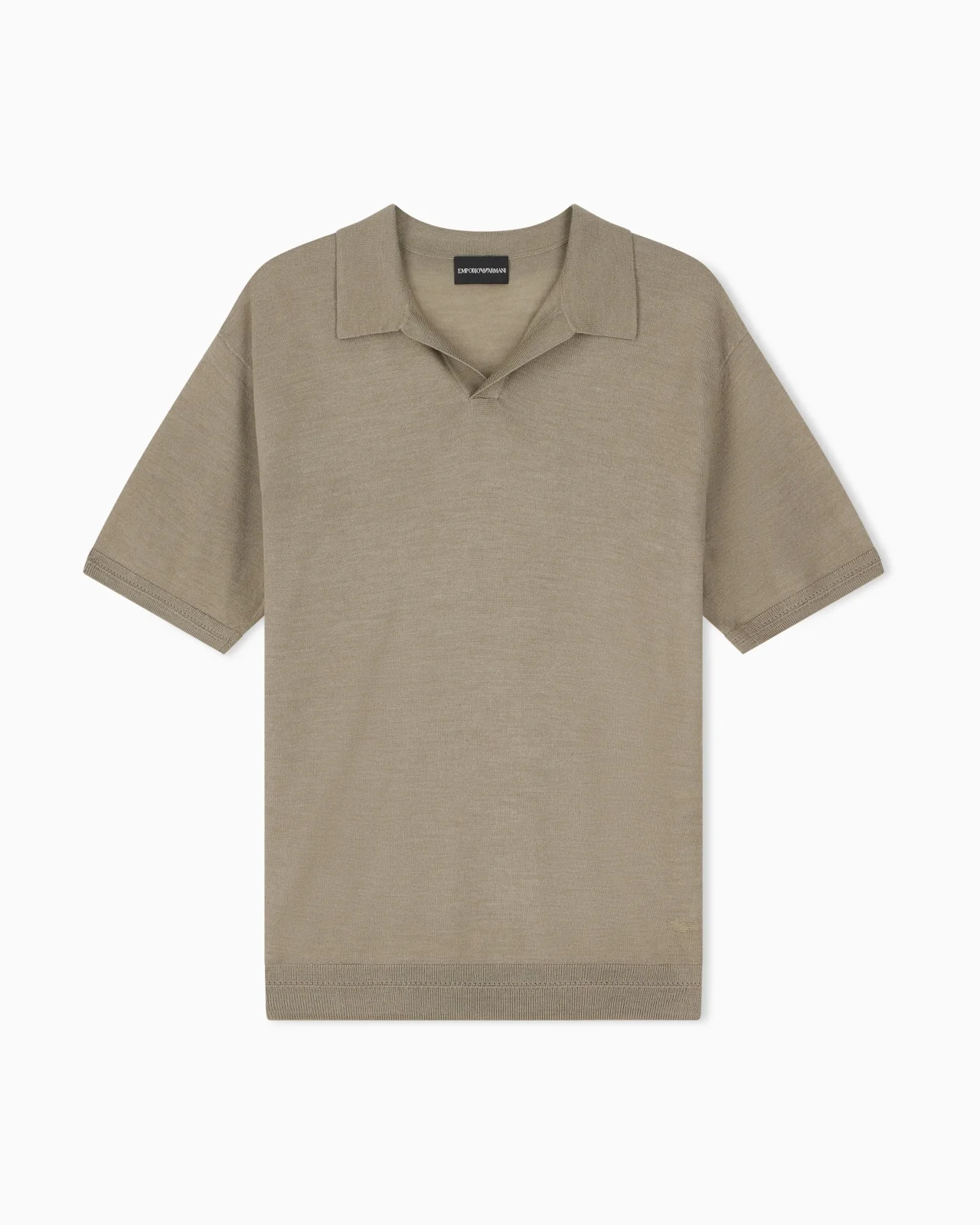 VIRGIN WOOL AND SILK POLO NECK SWEATER - 1
