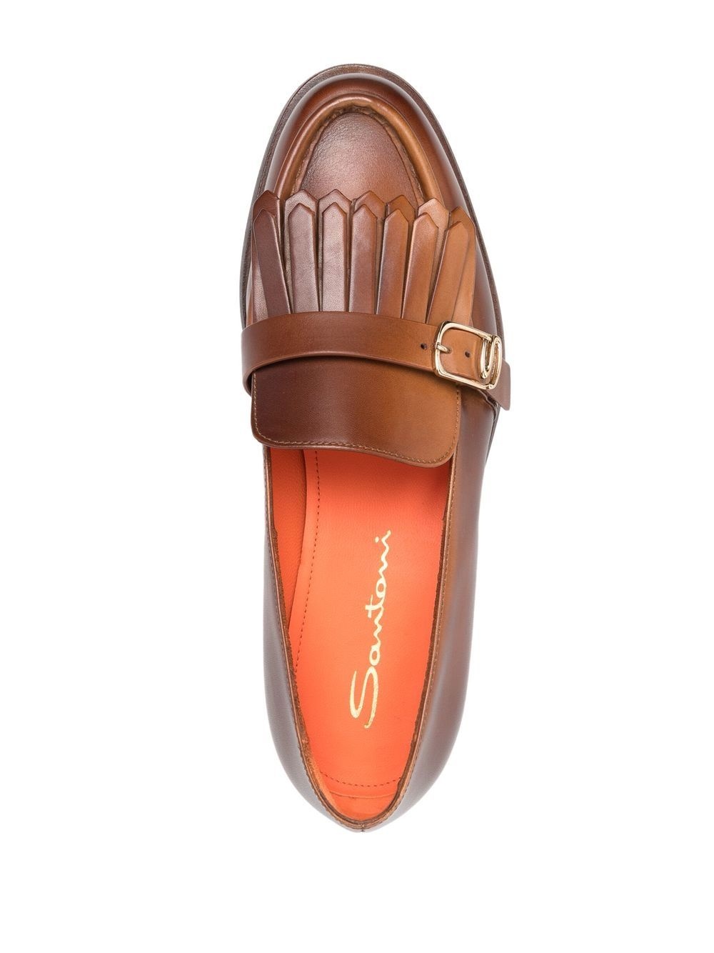 fringe-detail leather loafers - 4